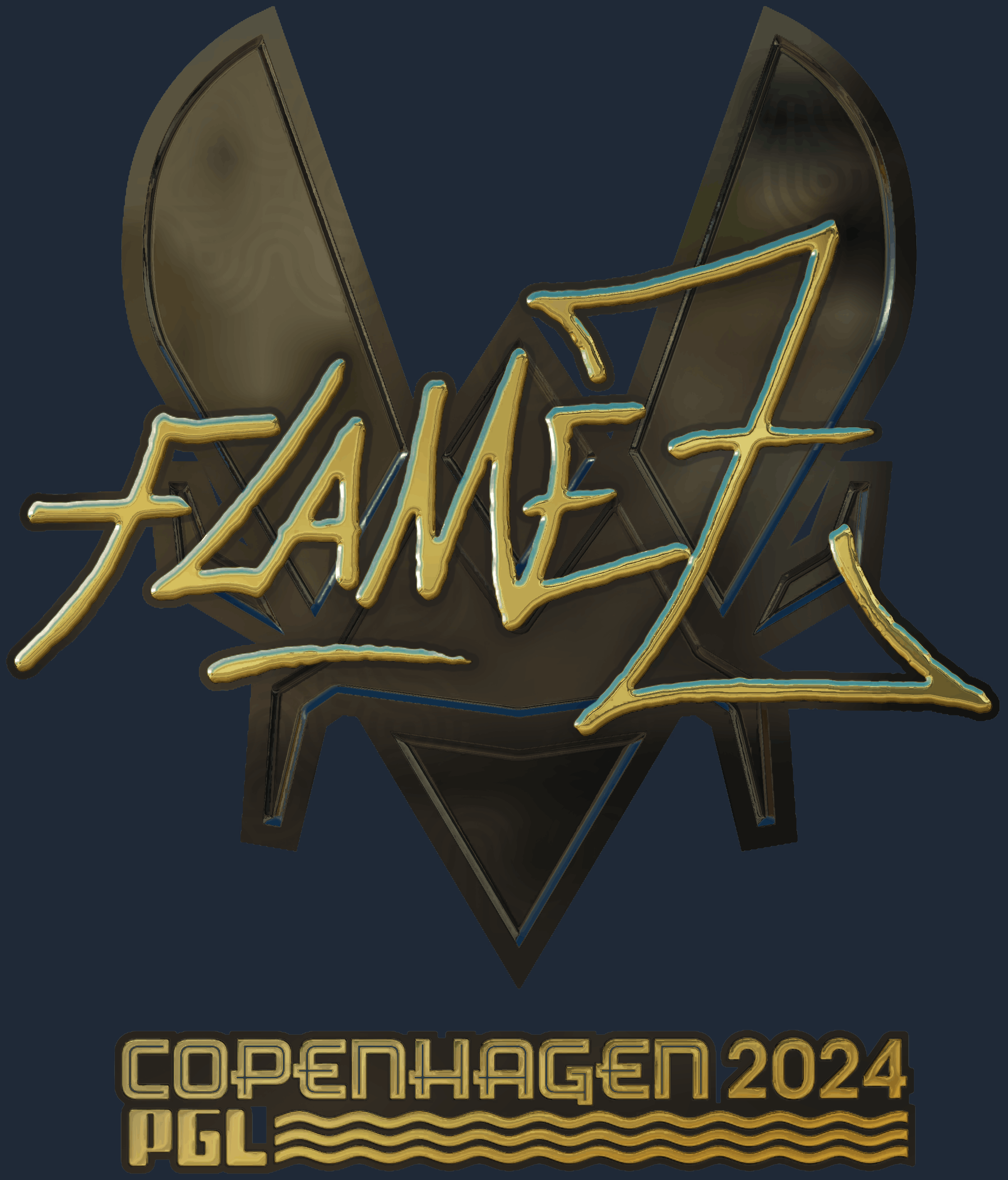 Sticker | FlameZ (Gold) | Copenhagen 2024 Screenshot