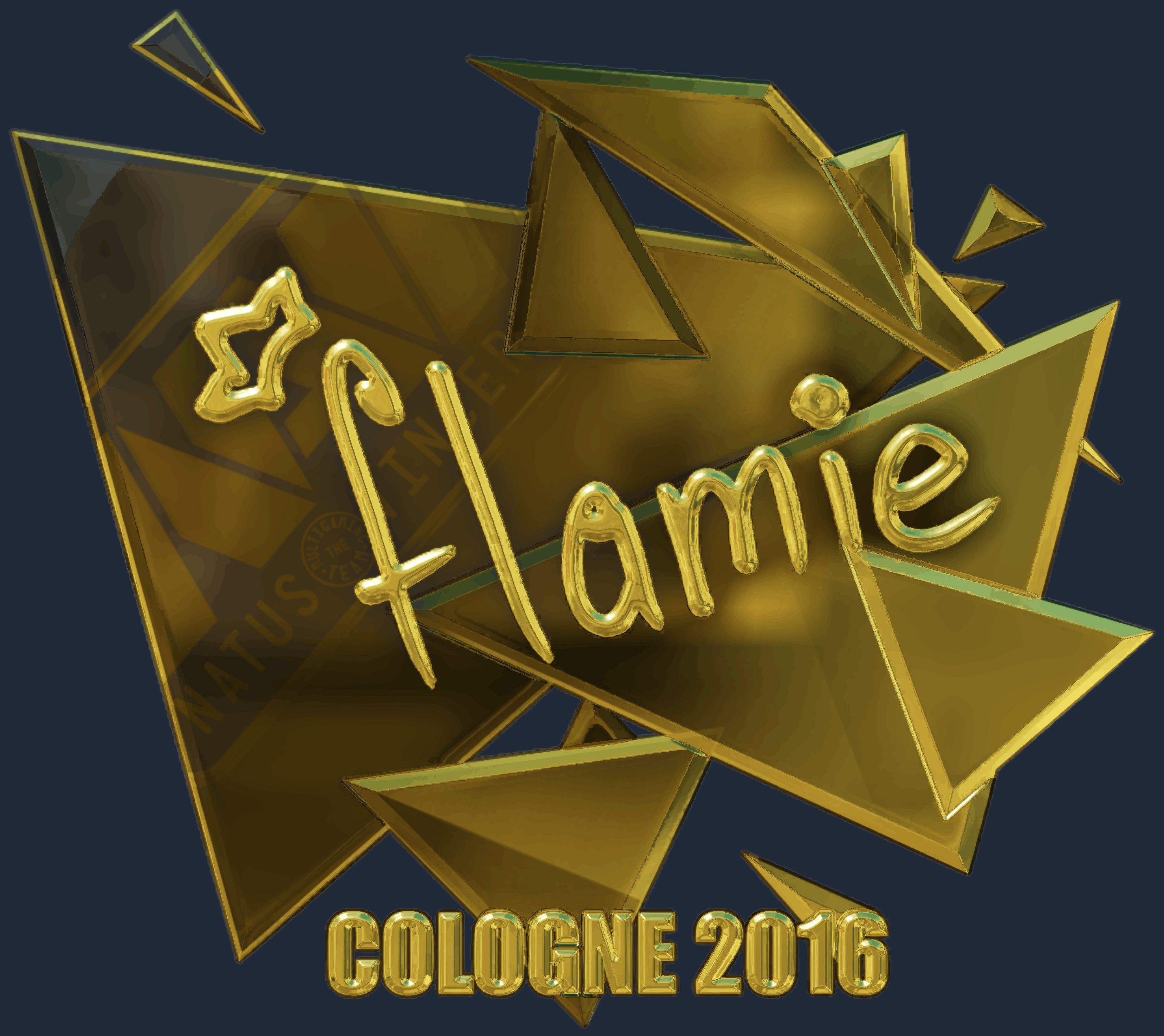 Sticker | flamie (Gold) | Cologne 2016 Screenshot