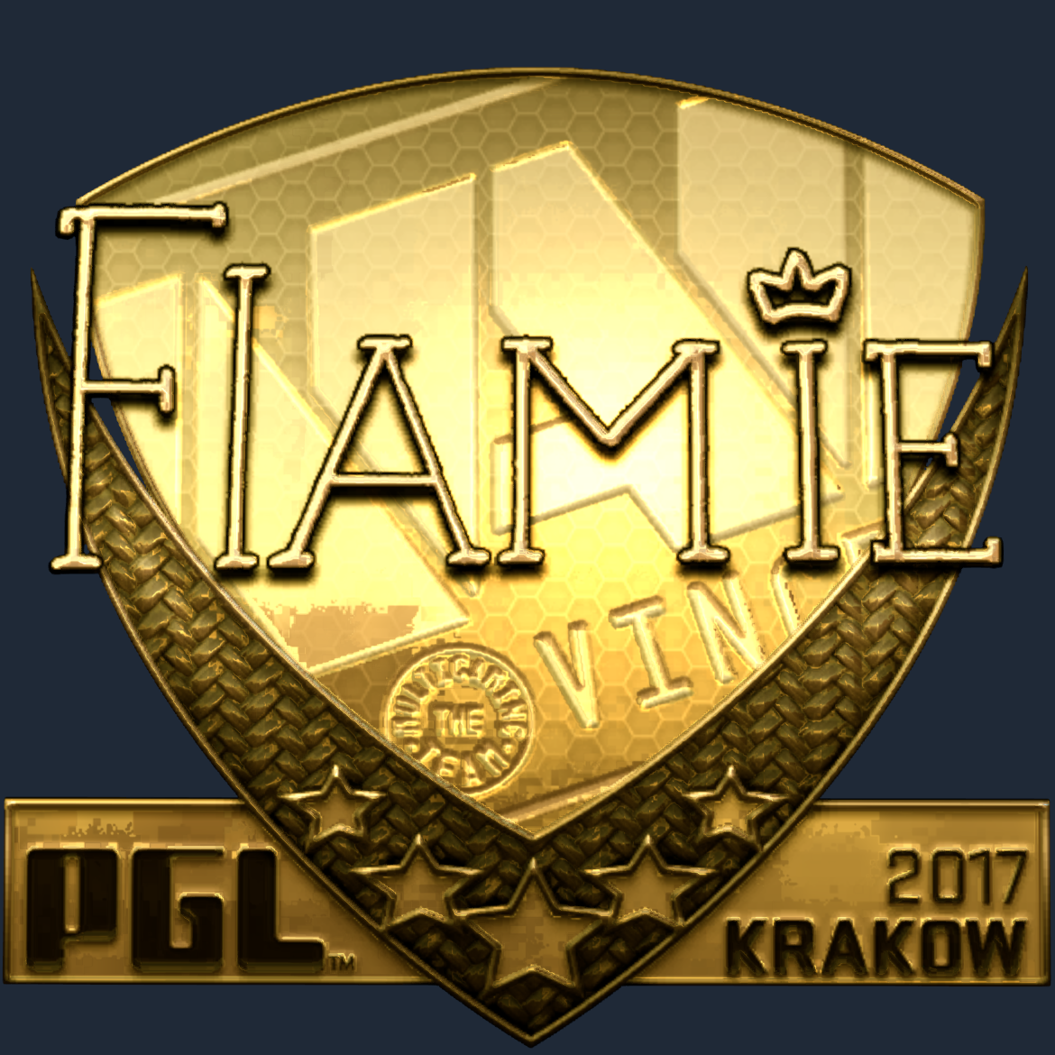 Sticker | flamie (Gold) | Krakow 2017 Screenshot