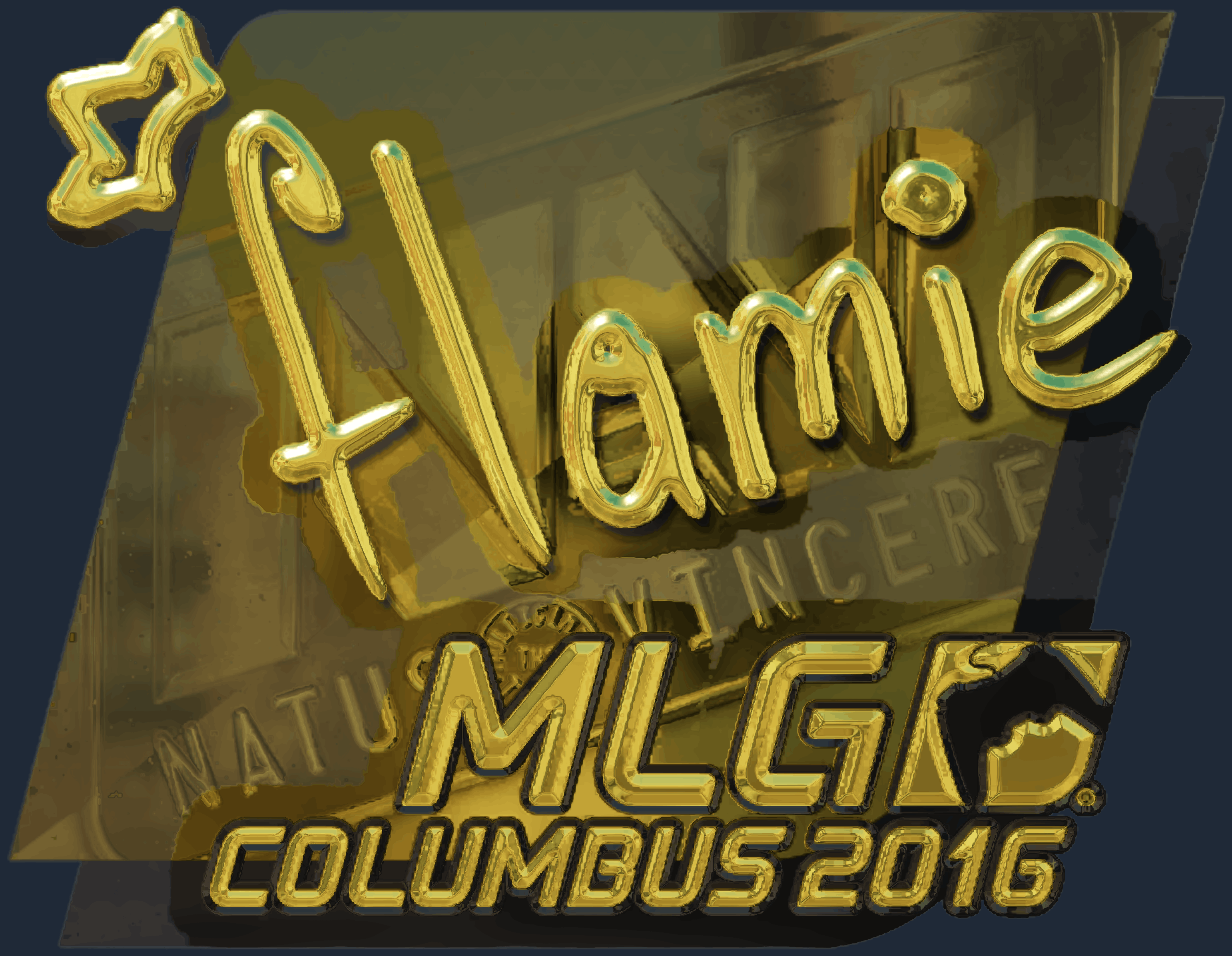 Sticker | flamie (Gold) | MLG Columbus 2016 Screenshot
