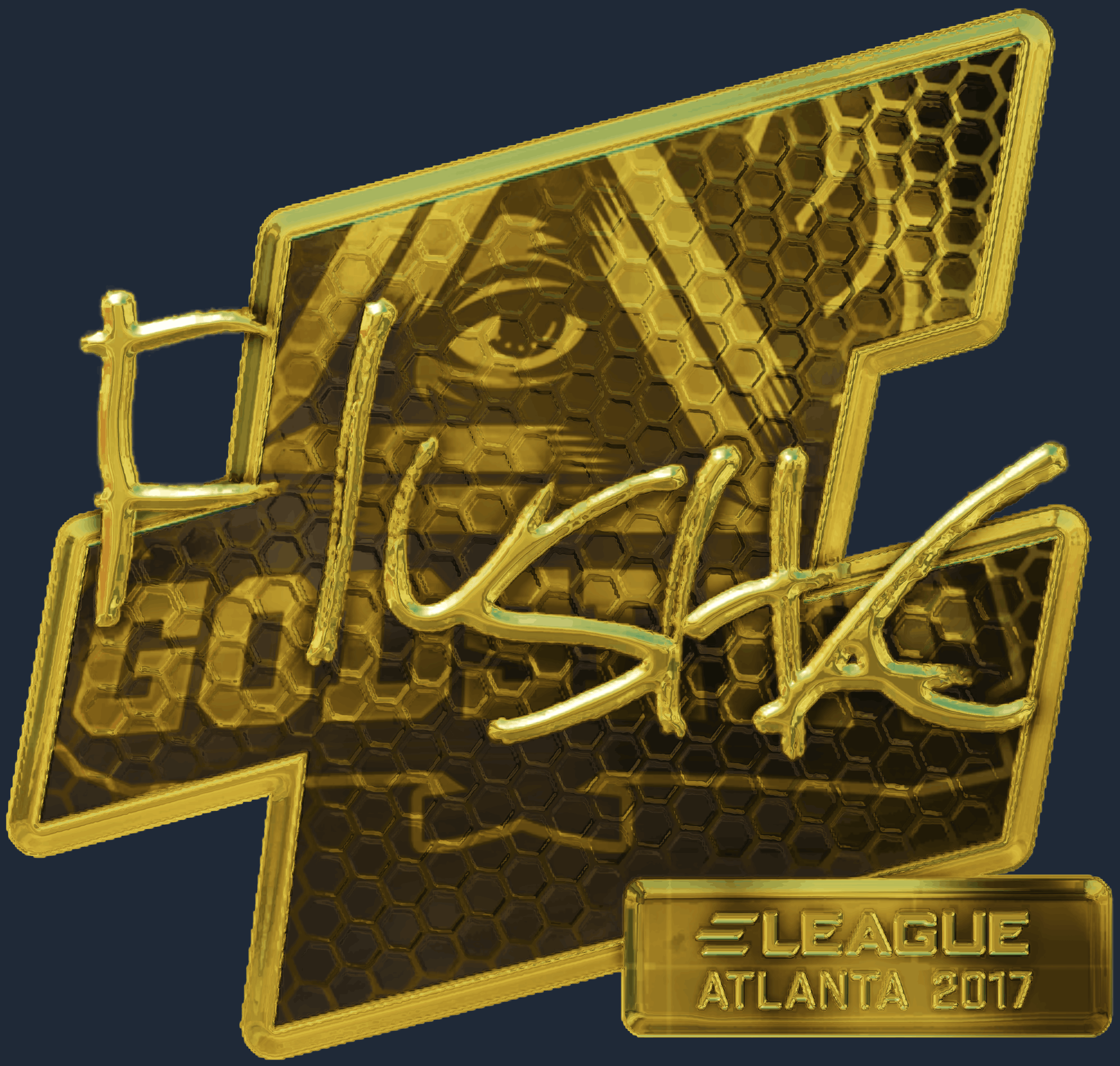 Sticker | flusha (Gold) | Atlanta 2017 Screenshot