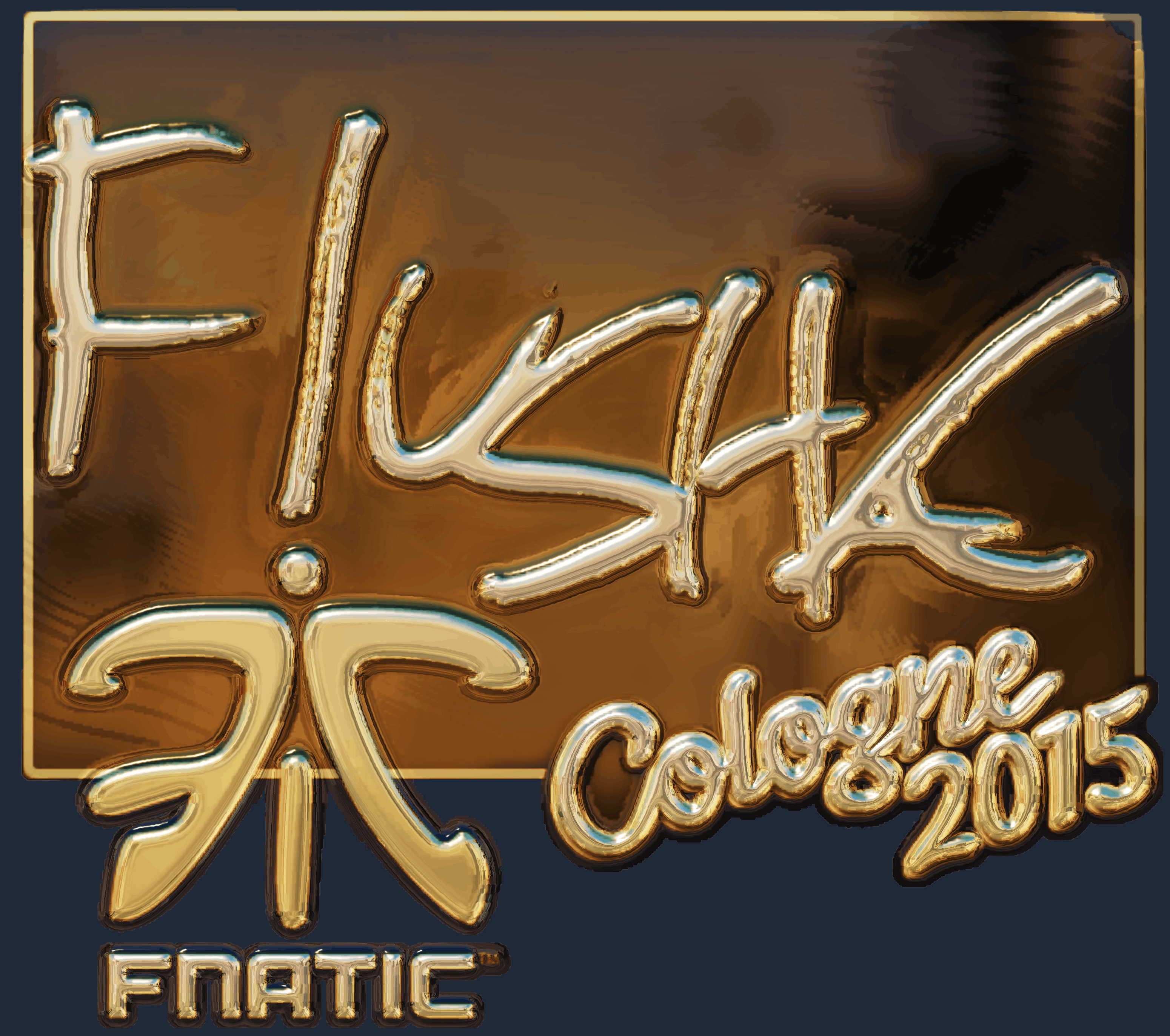 Sticker | flusha (Gold) | Cologne 2015 Screenshot