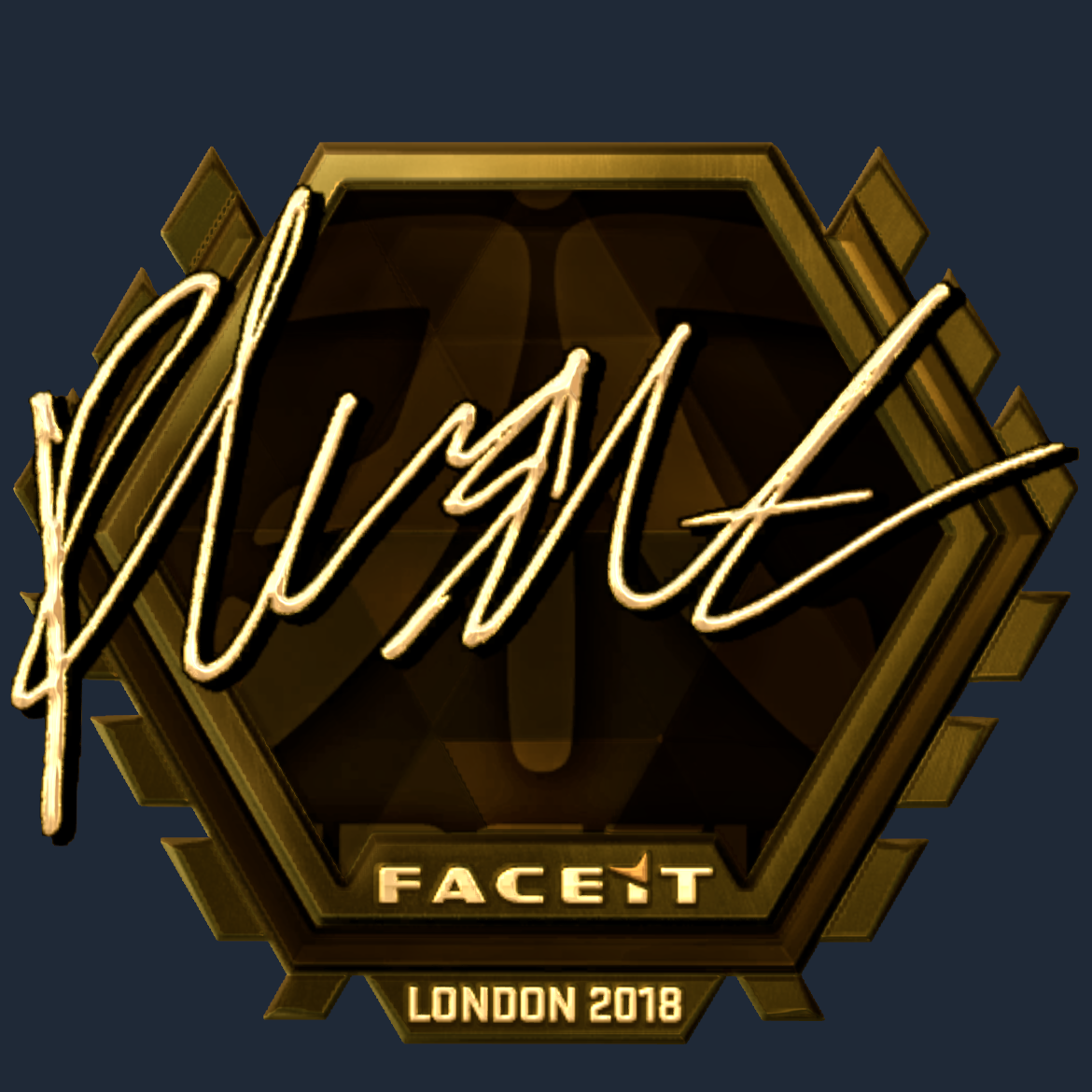 Sticker | flusha (Gold) | London 2018 Screenshot