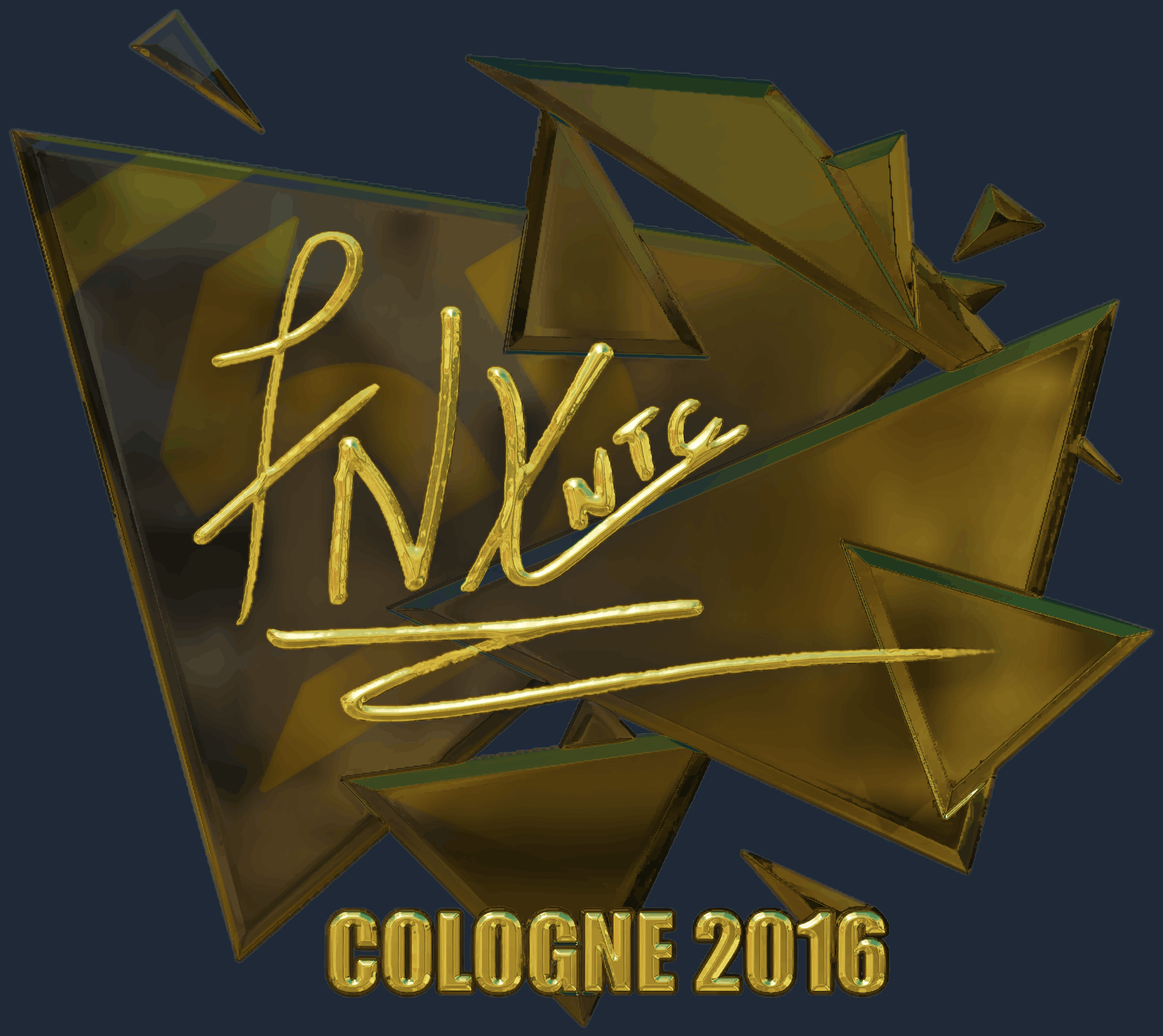 Sticker | fnx (Gold) | Cologne 2016 Screenshot