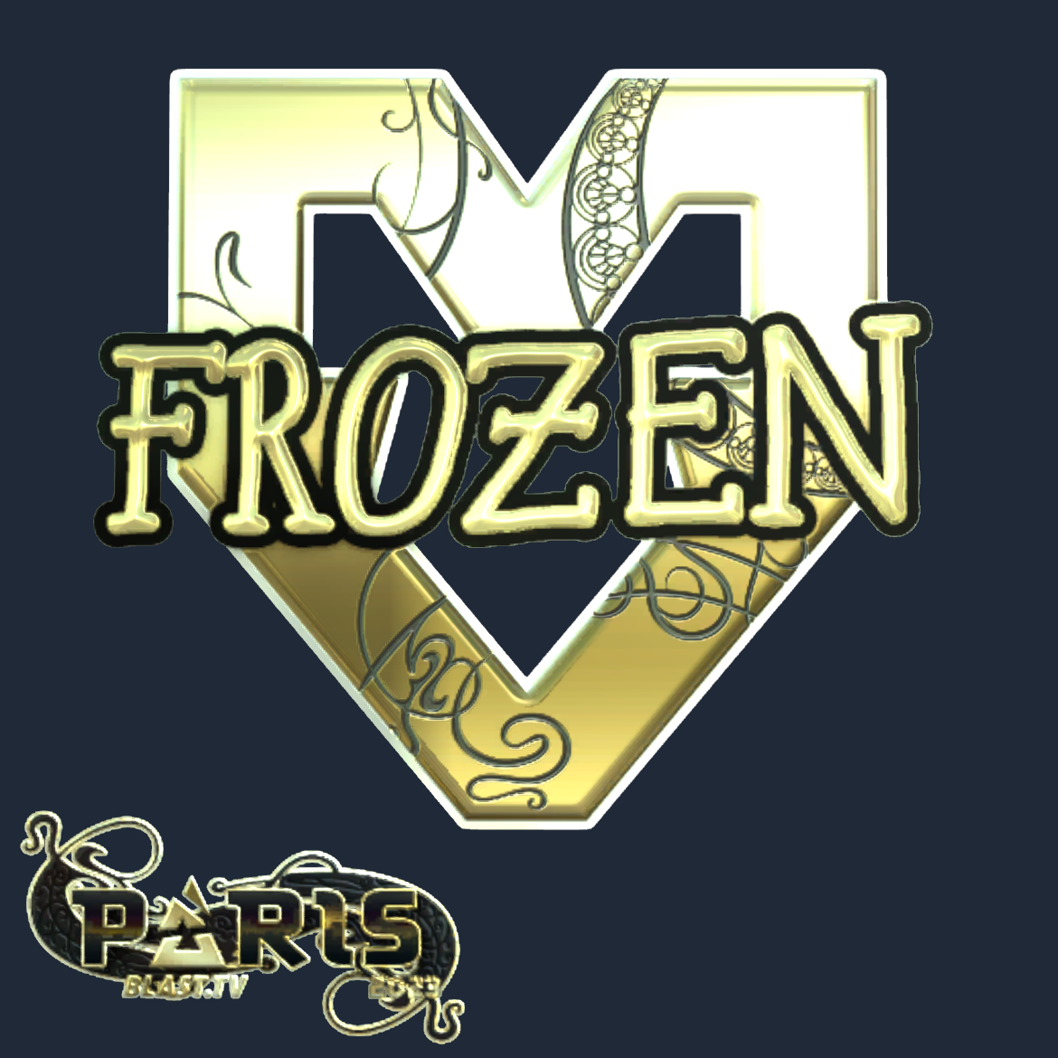 Sticker | frozen (Gold) | Paris 2023 Screenshot