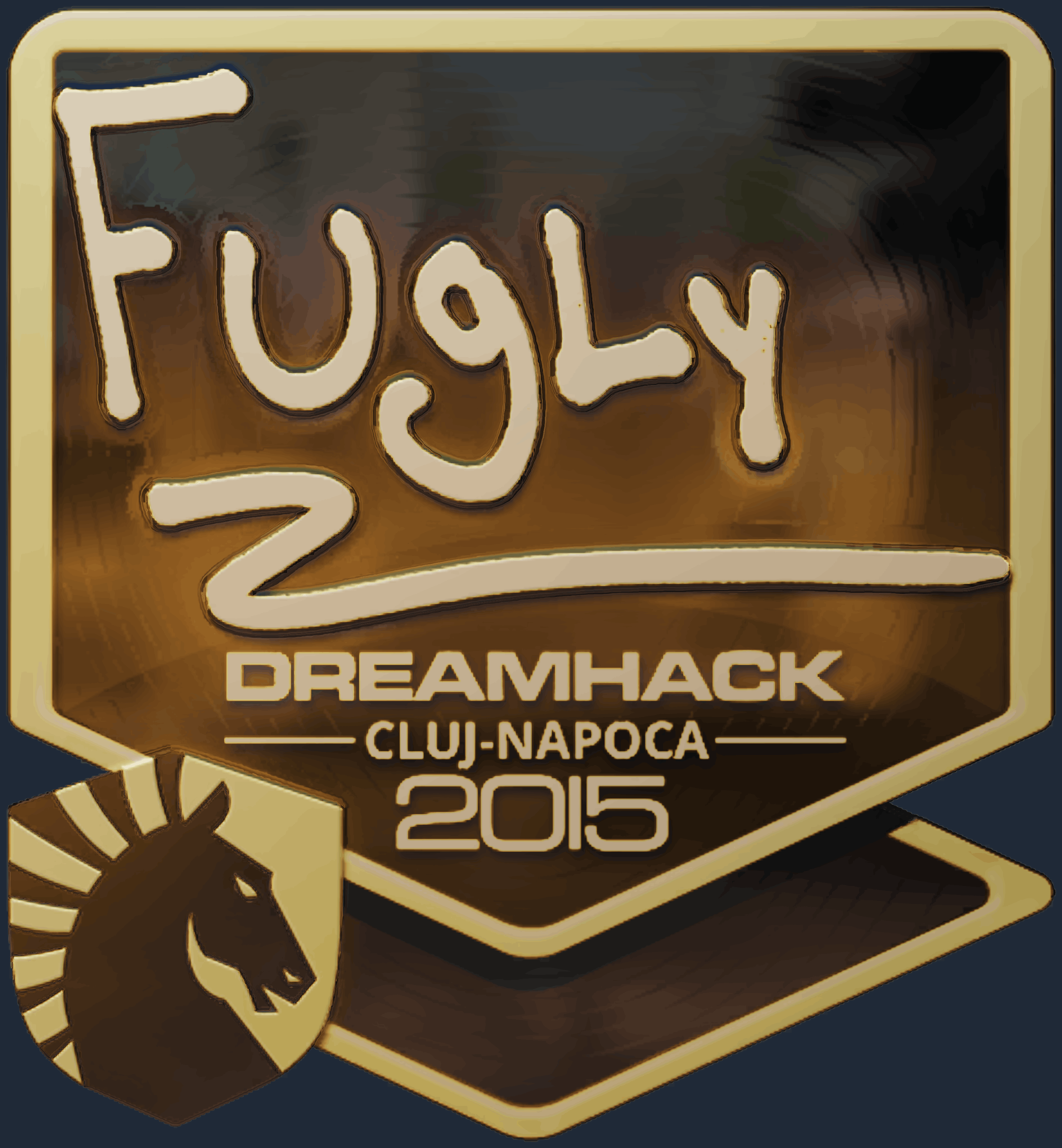 Sticker | FugLy (Gold) | Cluj-Napoca 2015 Screenshot