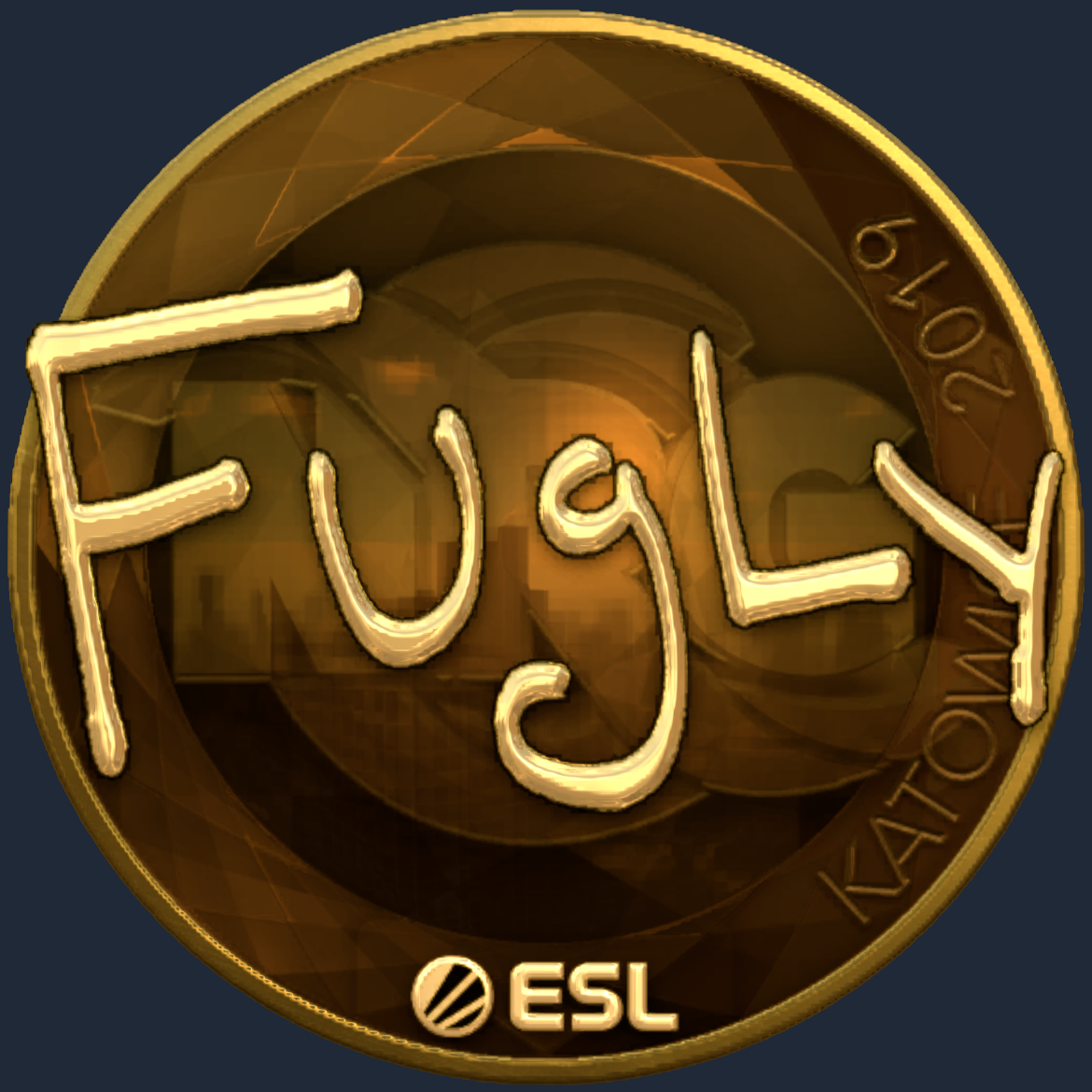 Sticker | FugLy (Gold) | Katowice 2019 Screenshot
