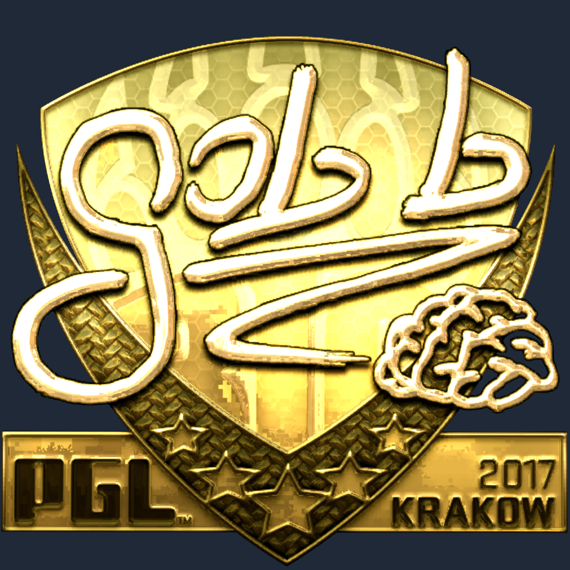 Sticker | gob b (Gold) | Krakow 2017 Screenshot