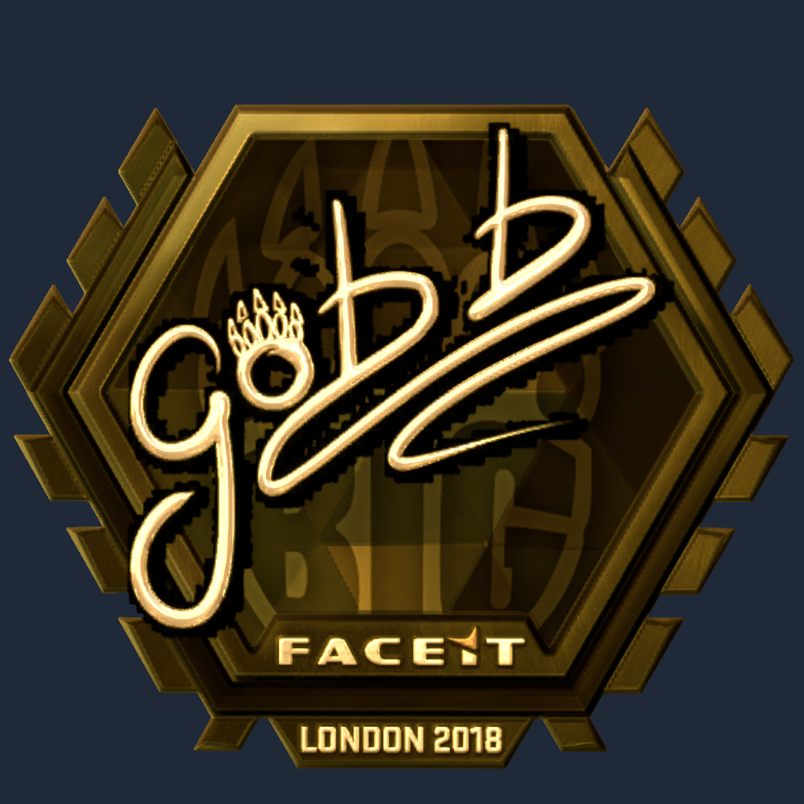 Sticker | gob b (Gold) | London 2018 Screenshot