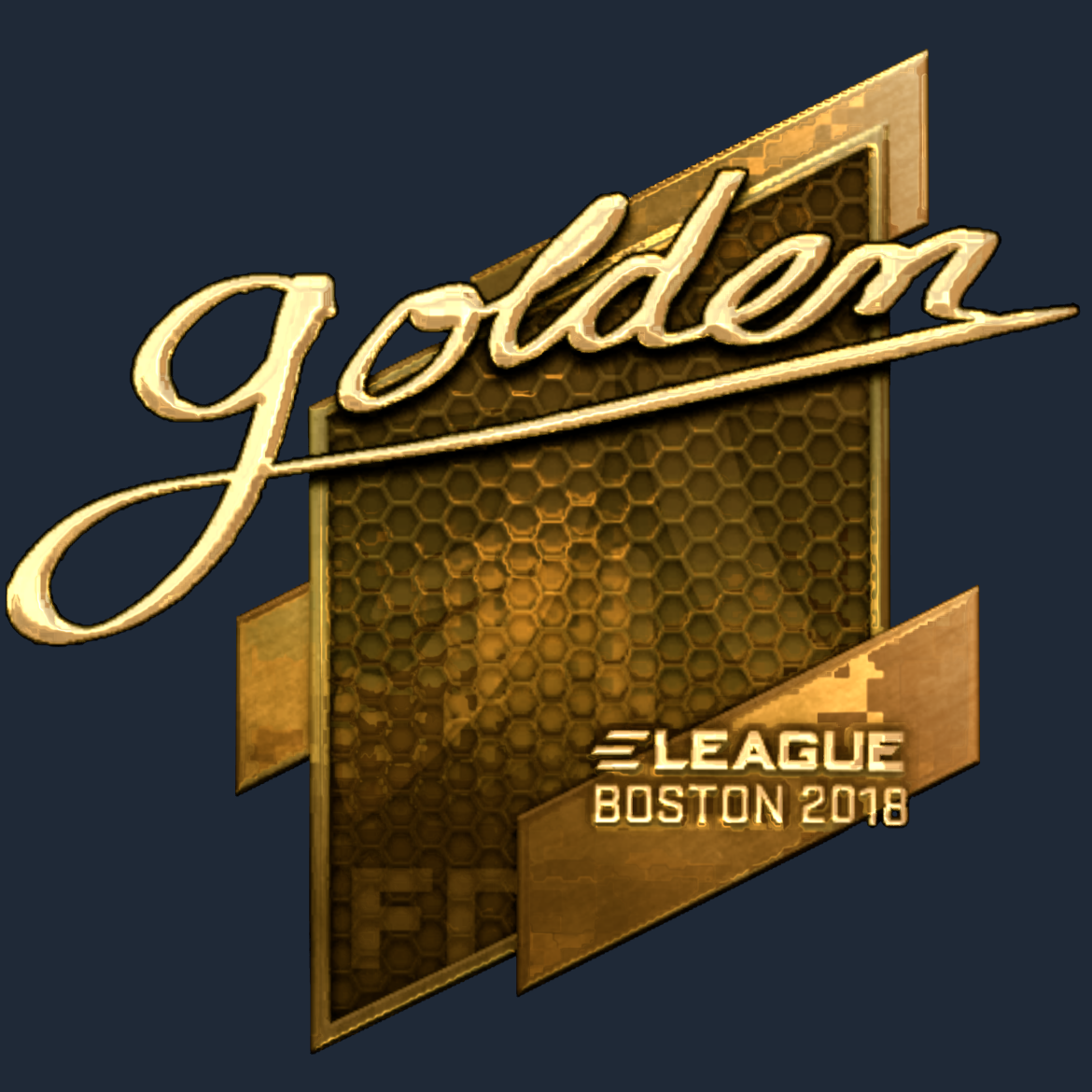 Sticker | Golden (Gold) | Boston 2018 Screenshot