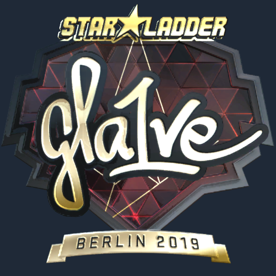 Sticker | gla1ve (Gold) | Berlin 2019 Screenshot