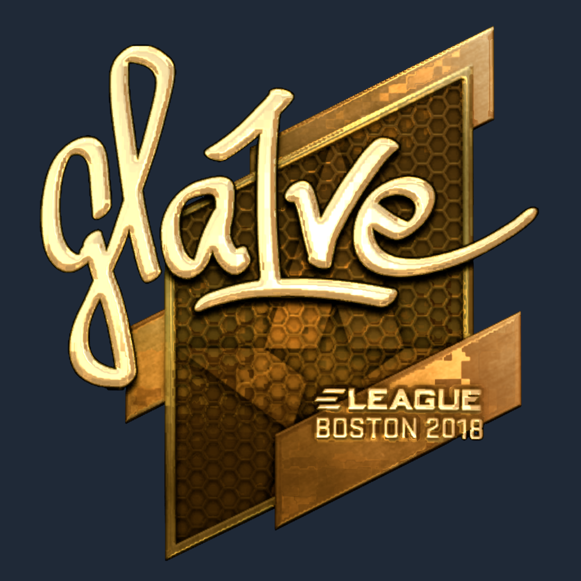 Sticker | gla1ve (Gold) | Boston 2018 Screenshot
