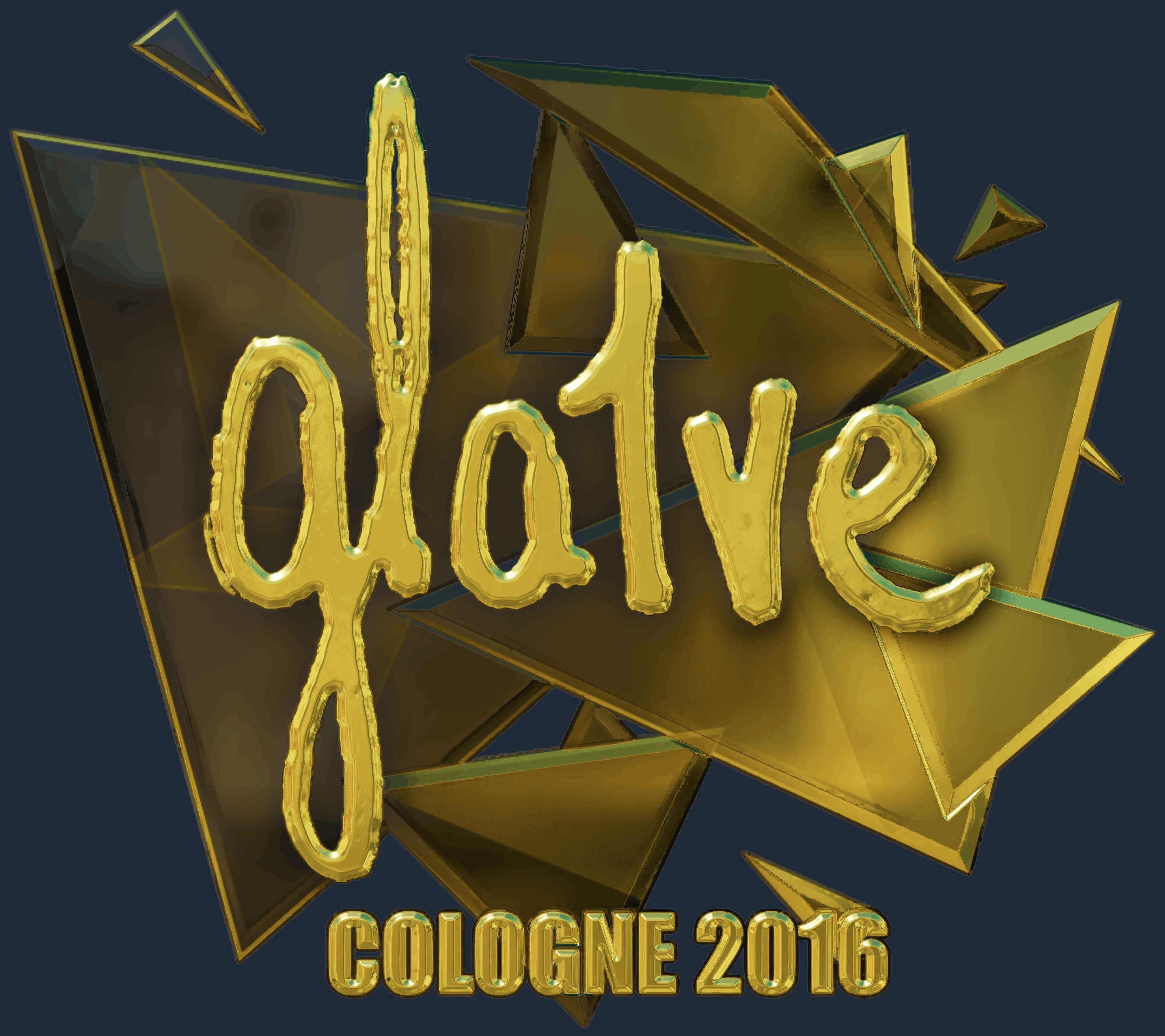 Sticker | gla1ve (Gold) | Cologne 2016 Screenshot