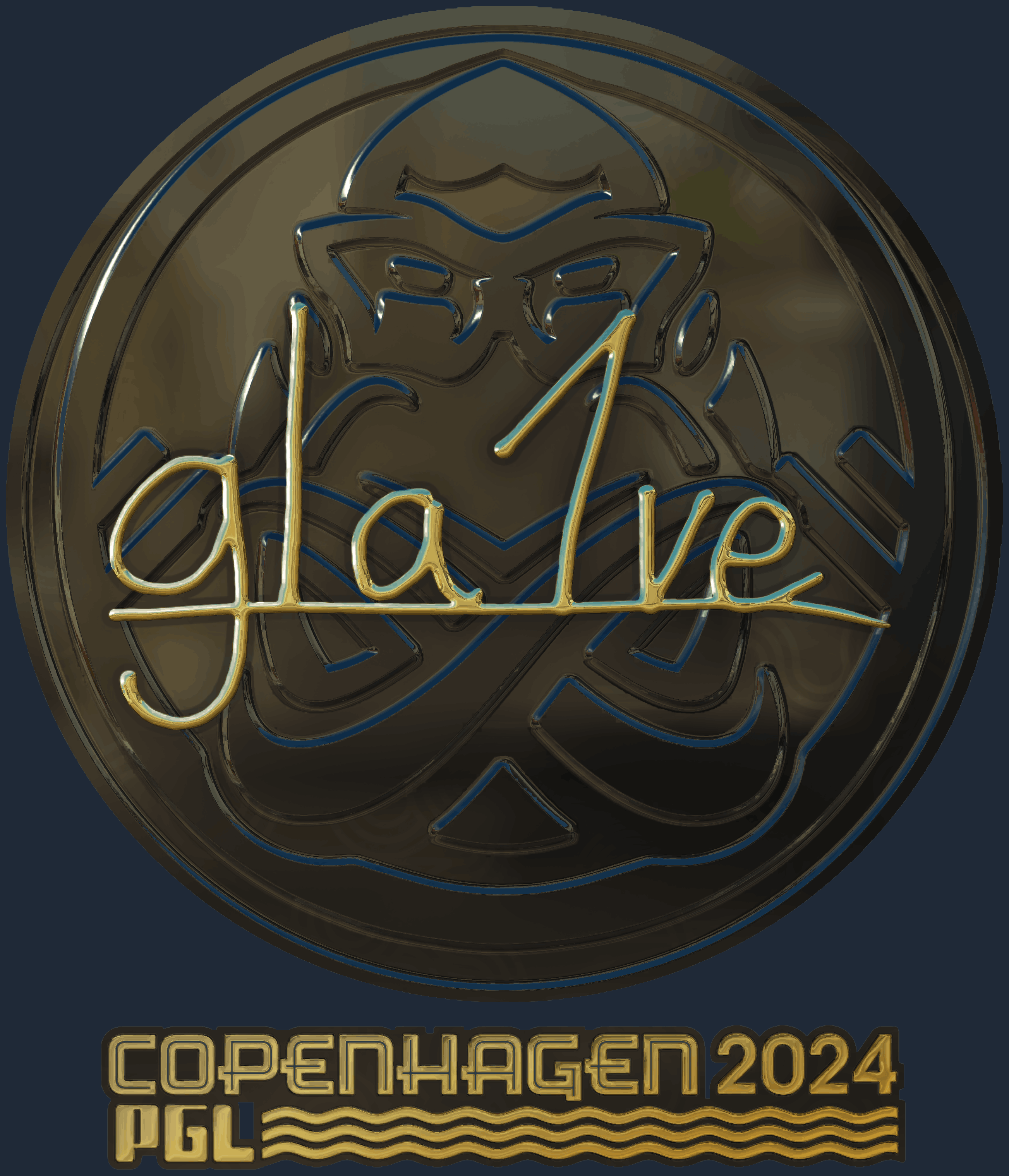 Sticker | gla1ve (Gold) | Copenhagen 2024 Screenshot