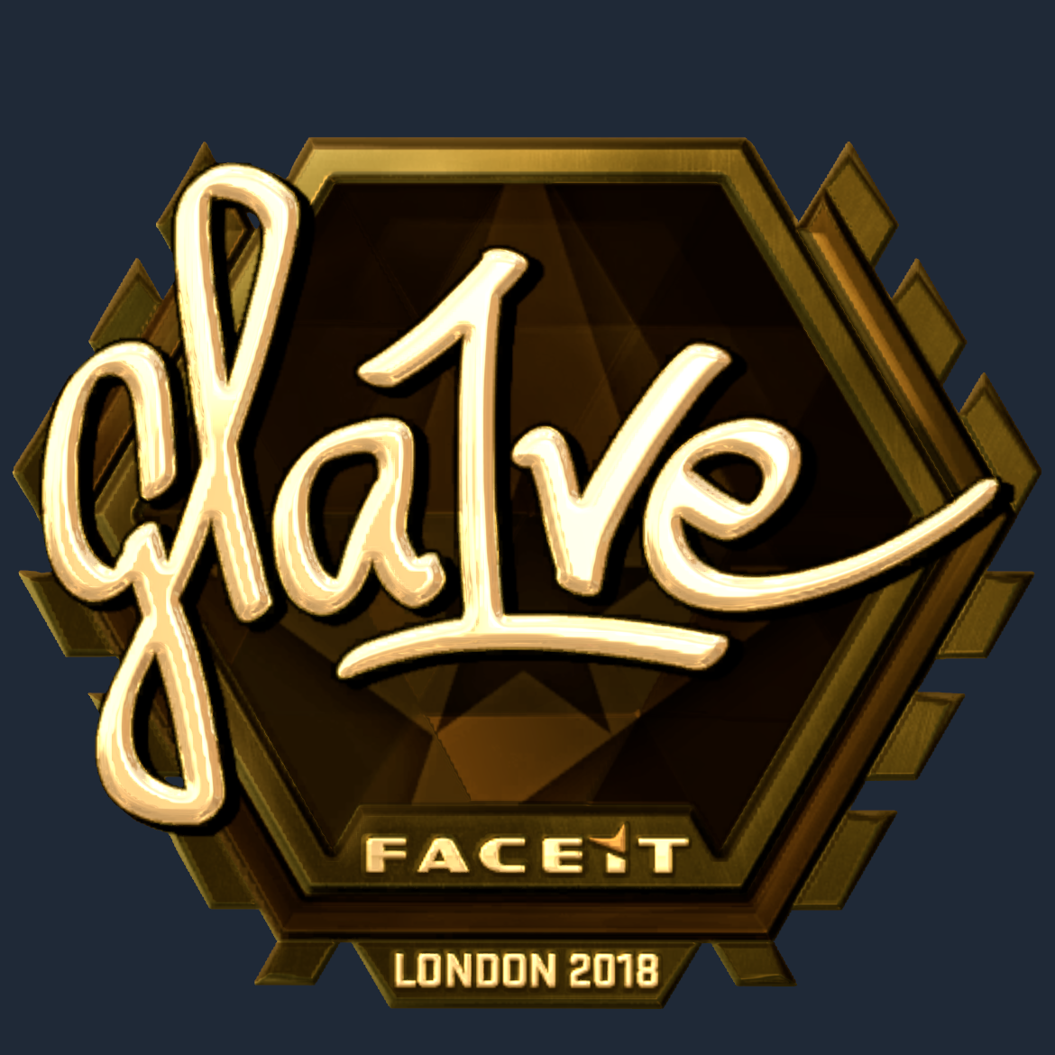 Sticker | gla1ve (Gold) | London 2018 Screenshot