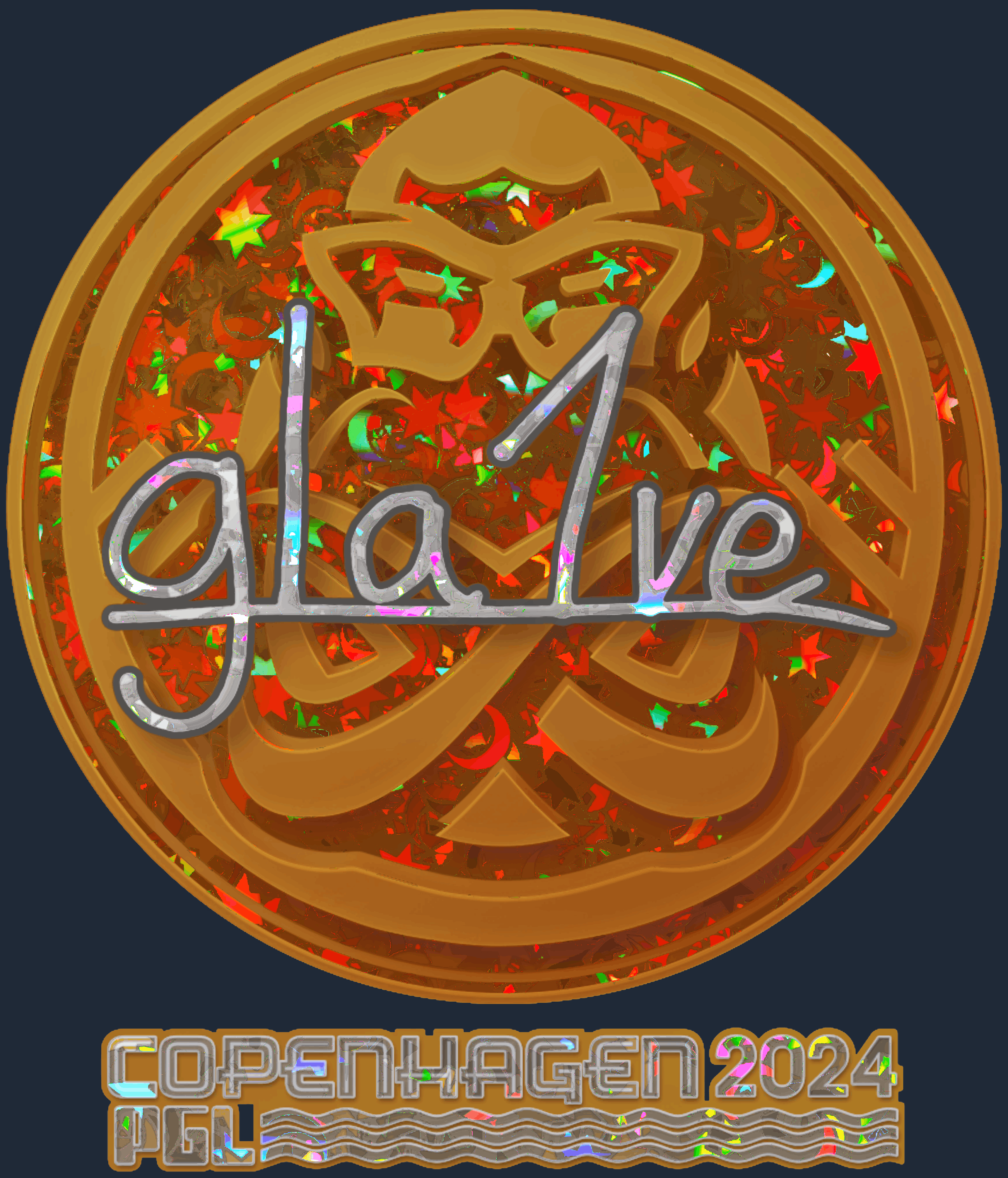 Sticker | gla1ve (Glitter) | Copenhagen 2024 Screenshot