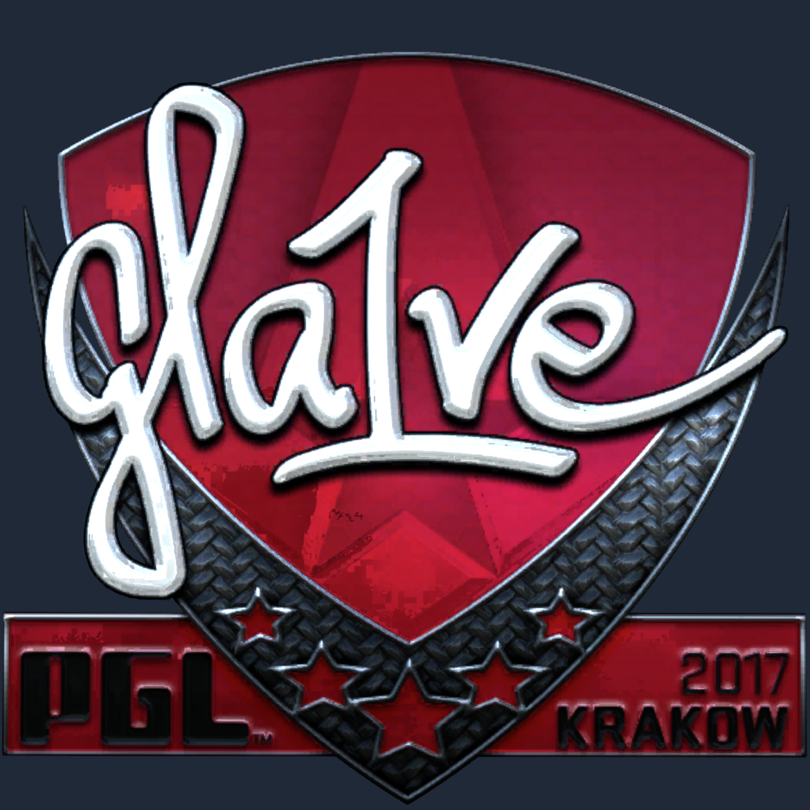 Sticker | gla1ve (Foil) | Krakow 2017 Screenshot