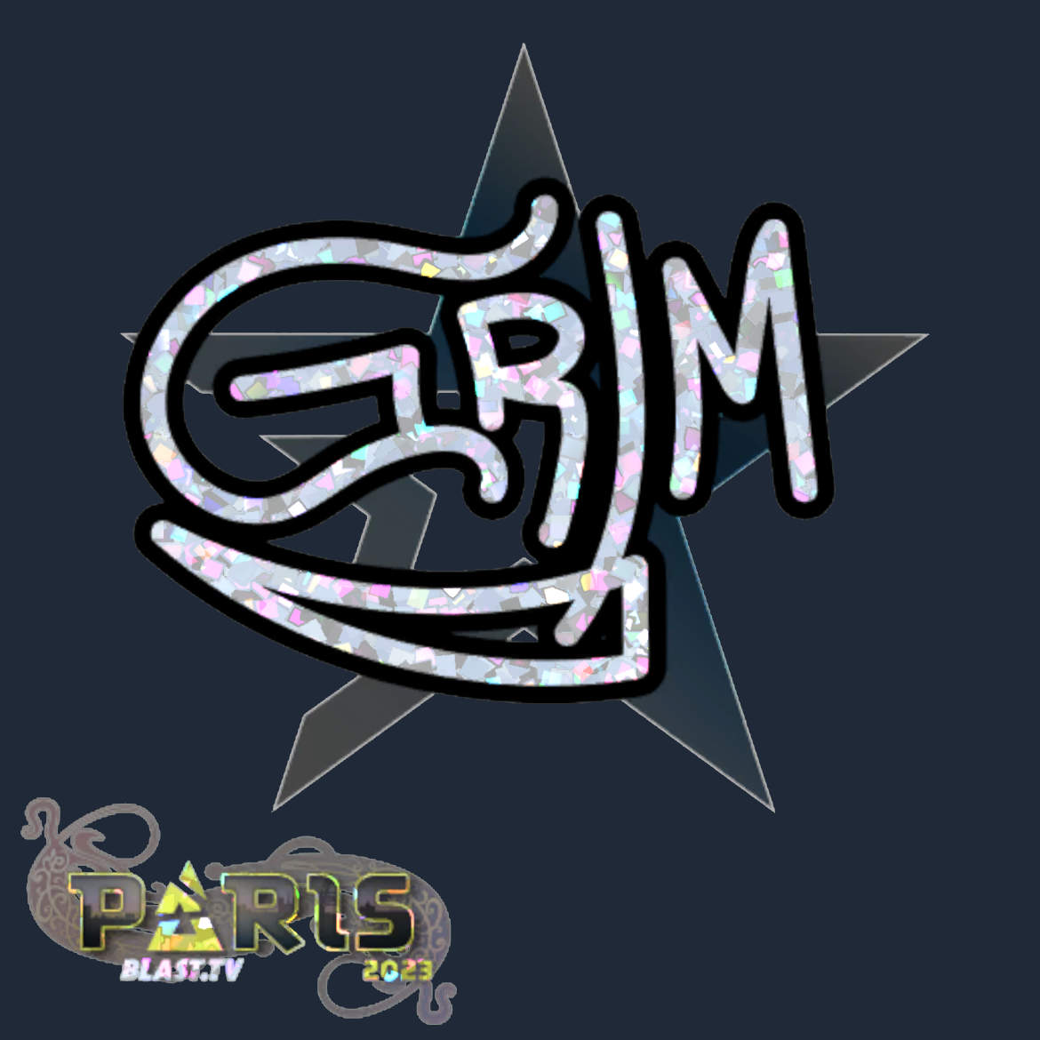 Sticker | Grim (Glitter) | Paris 2023 Screenshot
