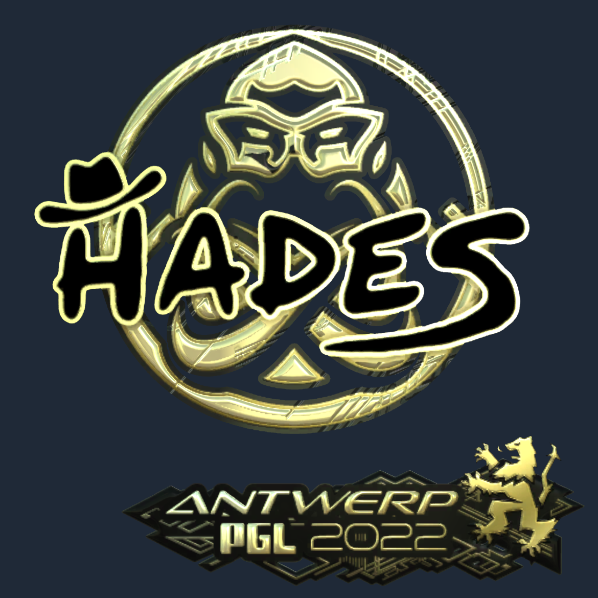 Sticker | hades (Gold) | Antwerp 2022 Screenshot