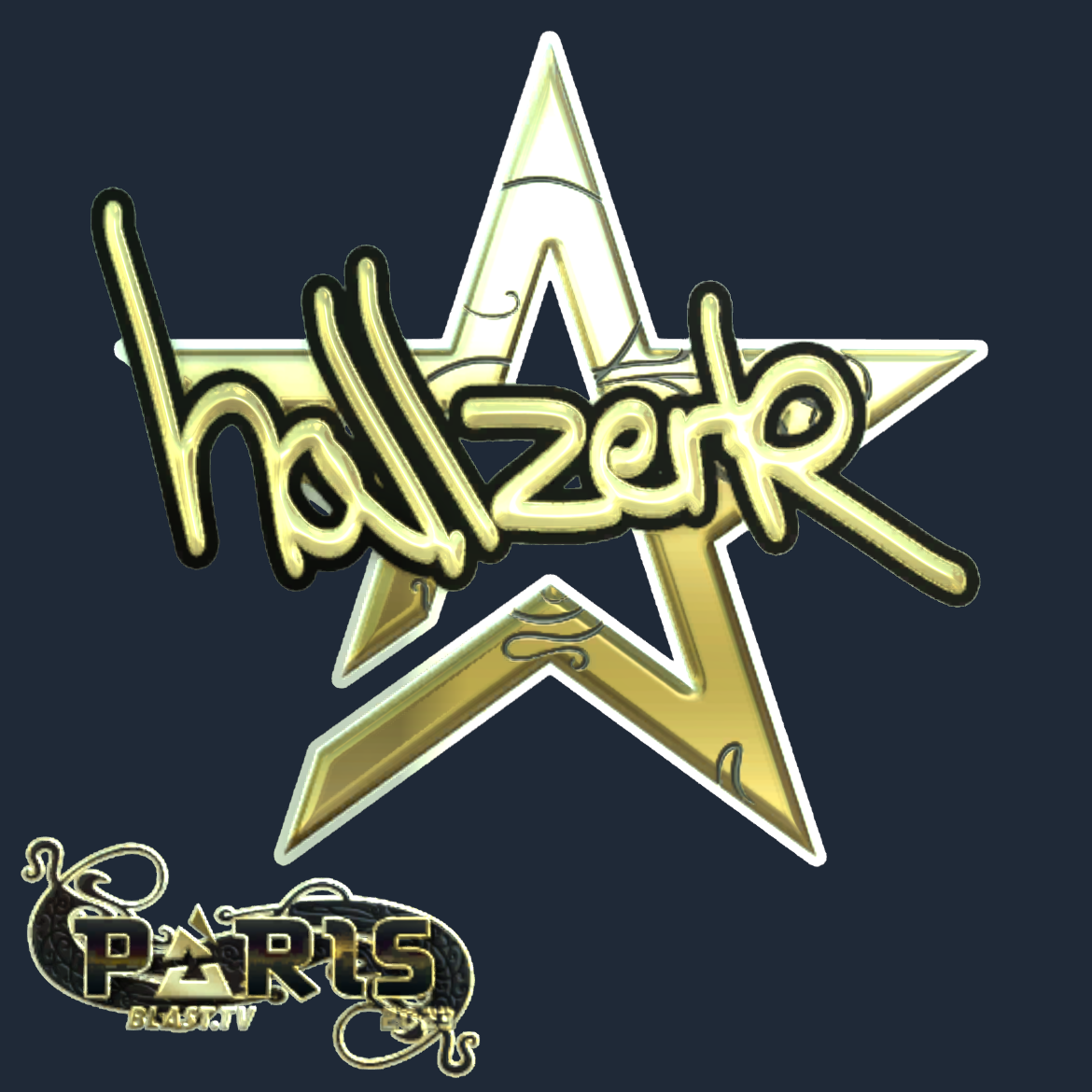 Sticker | hallzerk (Gold) | Paris 2023 Screenshot