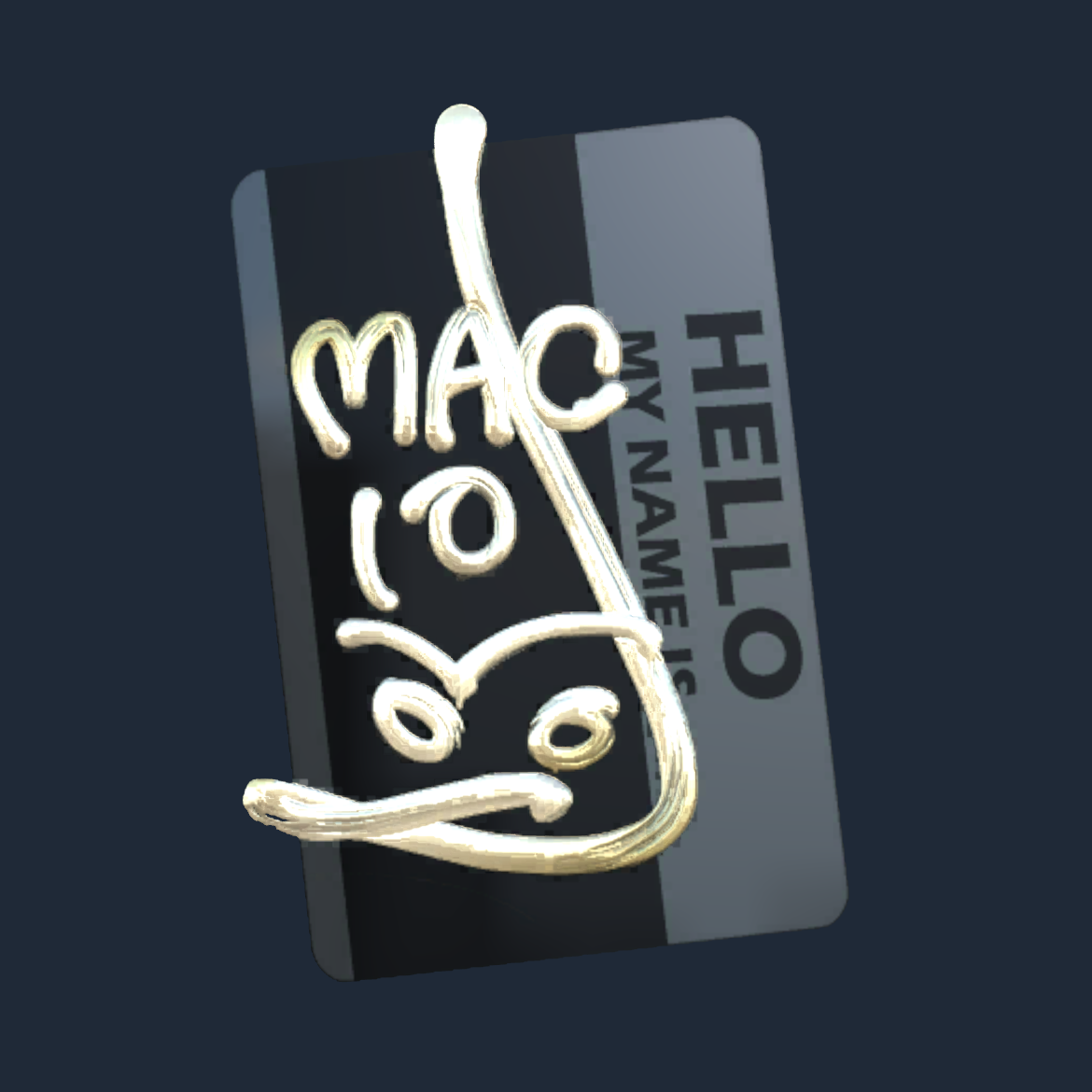 Sticker | Hello MAC-10 (Gold) Screenshot