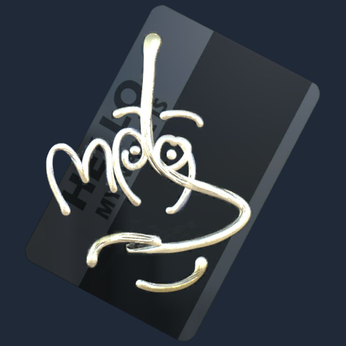 Sticker | Hello MP9 (Gold) Screenshot