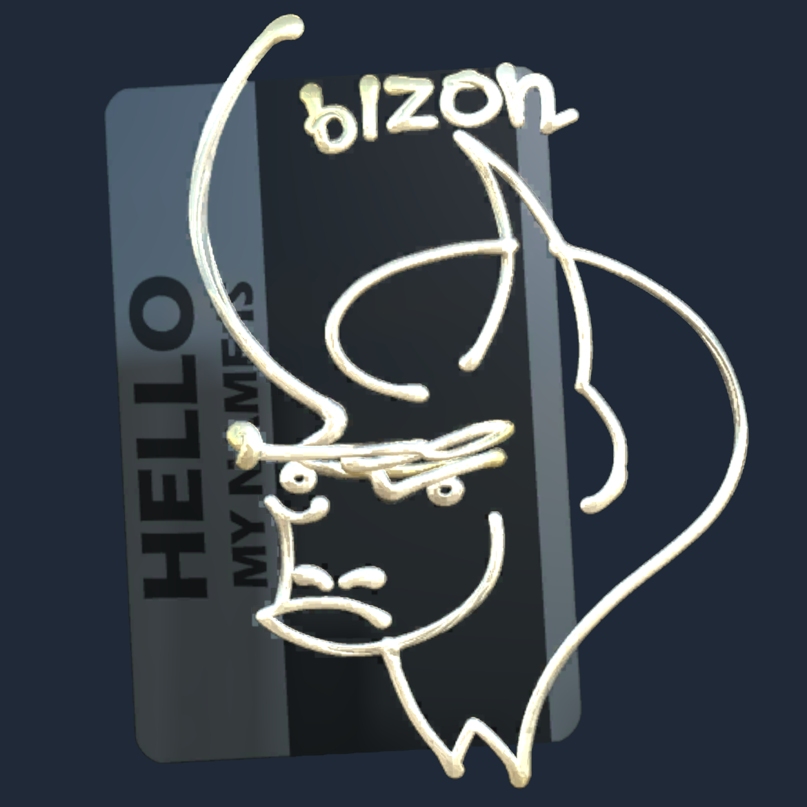 Sticker | Hello PP-Bizon (Gold) Screenshot