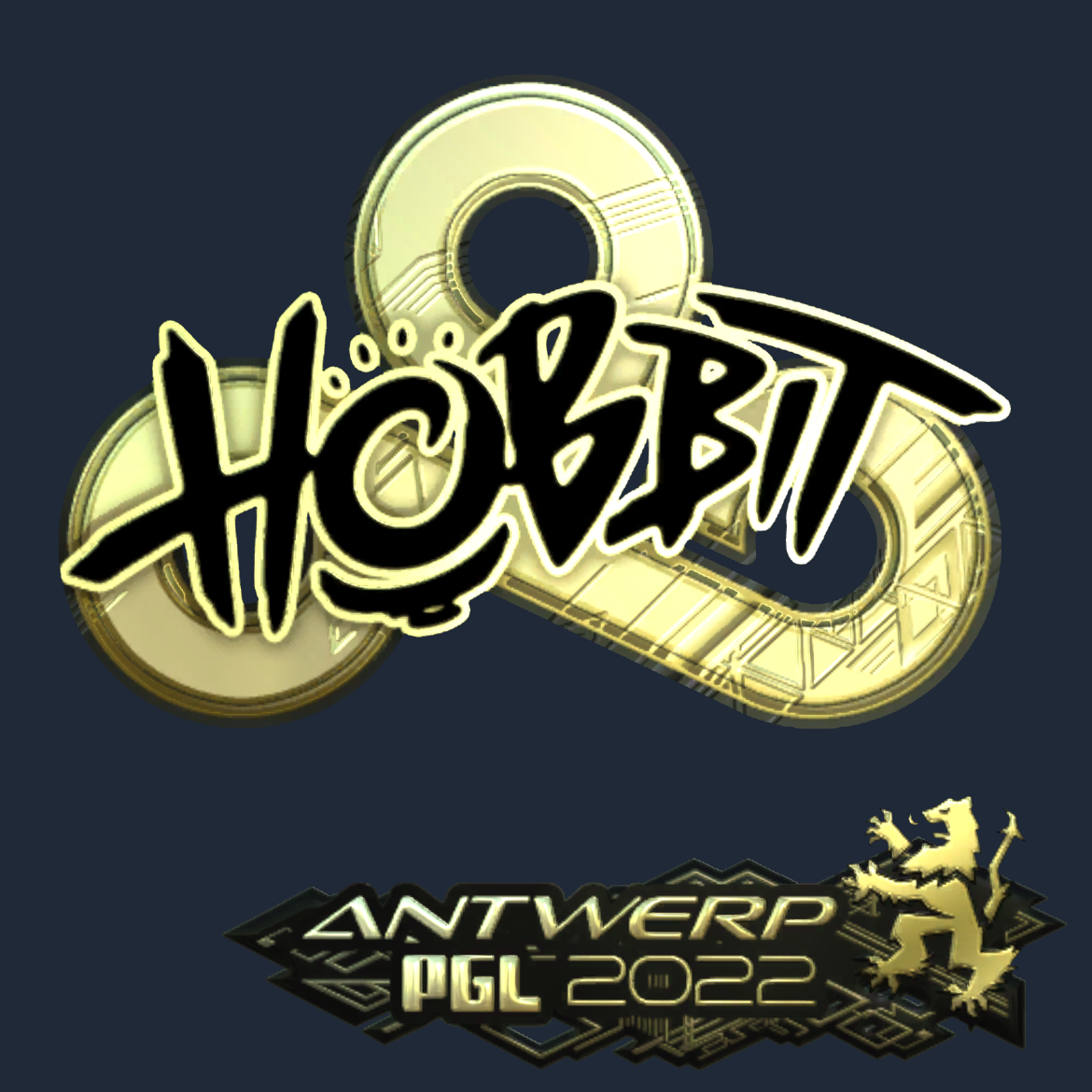 Sticker | Hobbit (Gold) | Antwerp 2022 Screenshot