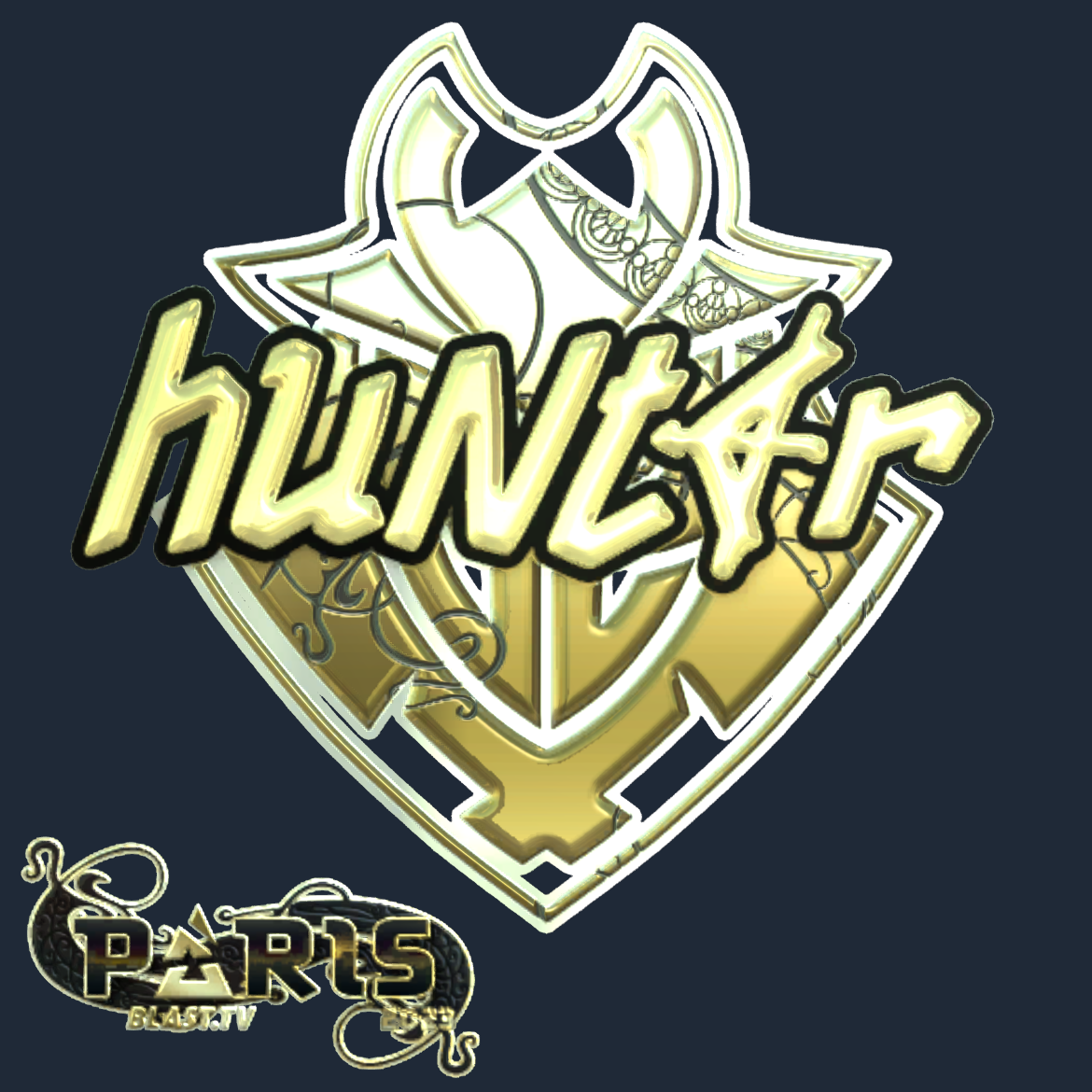 Sticker | huNter- (Gold) | Paris 2023 Screenshot