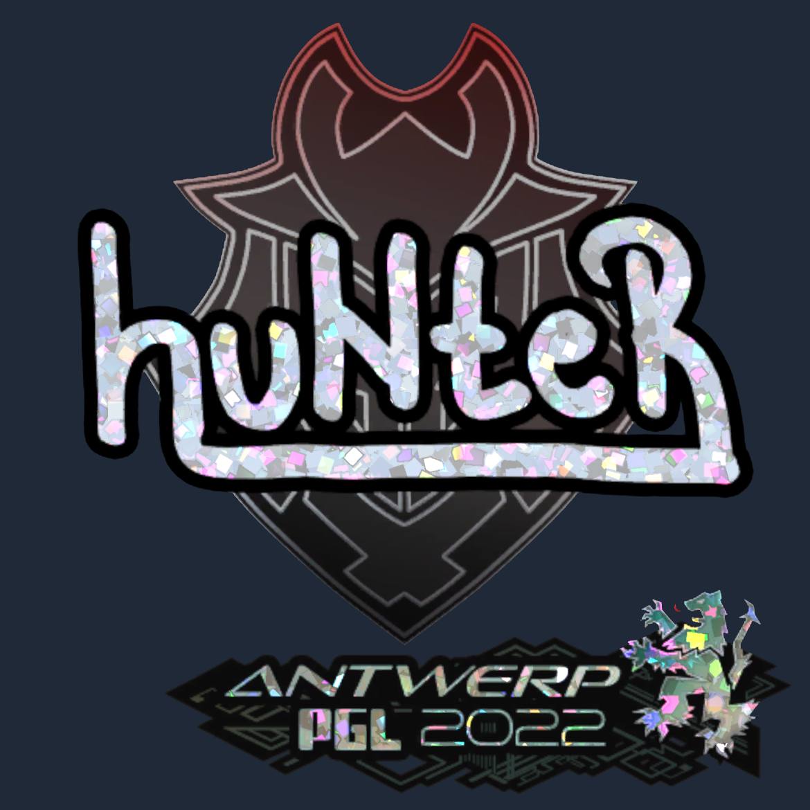 Sticker | huNter (Glitter) | Antwerp 2022 Screenshot
