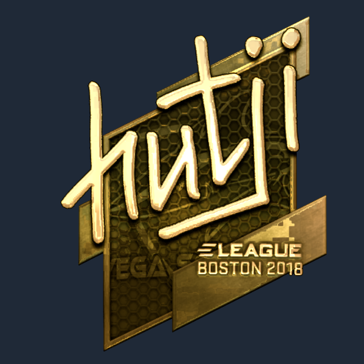 Sticker | hutji (Gold) | Boston 2018 Screenshot