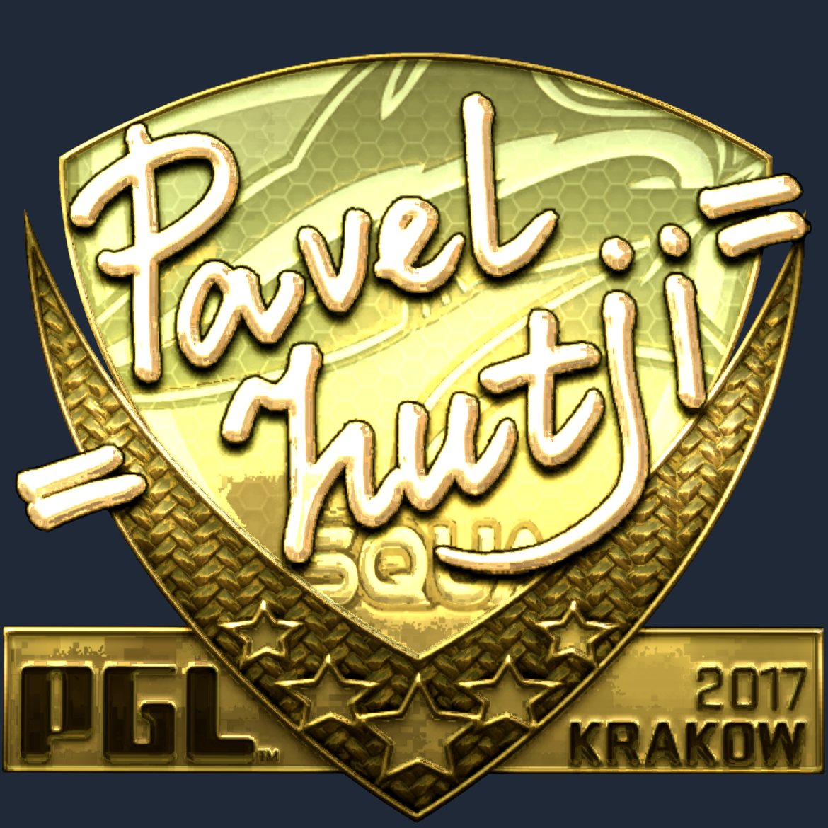 Sticker | hutji (Gold) | Krakow 2017 Screenshot