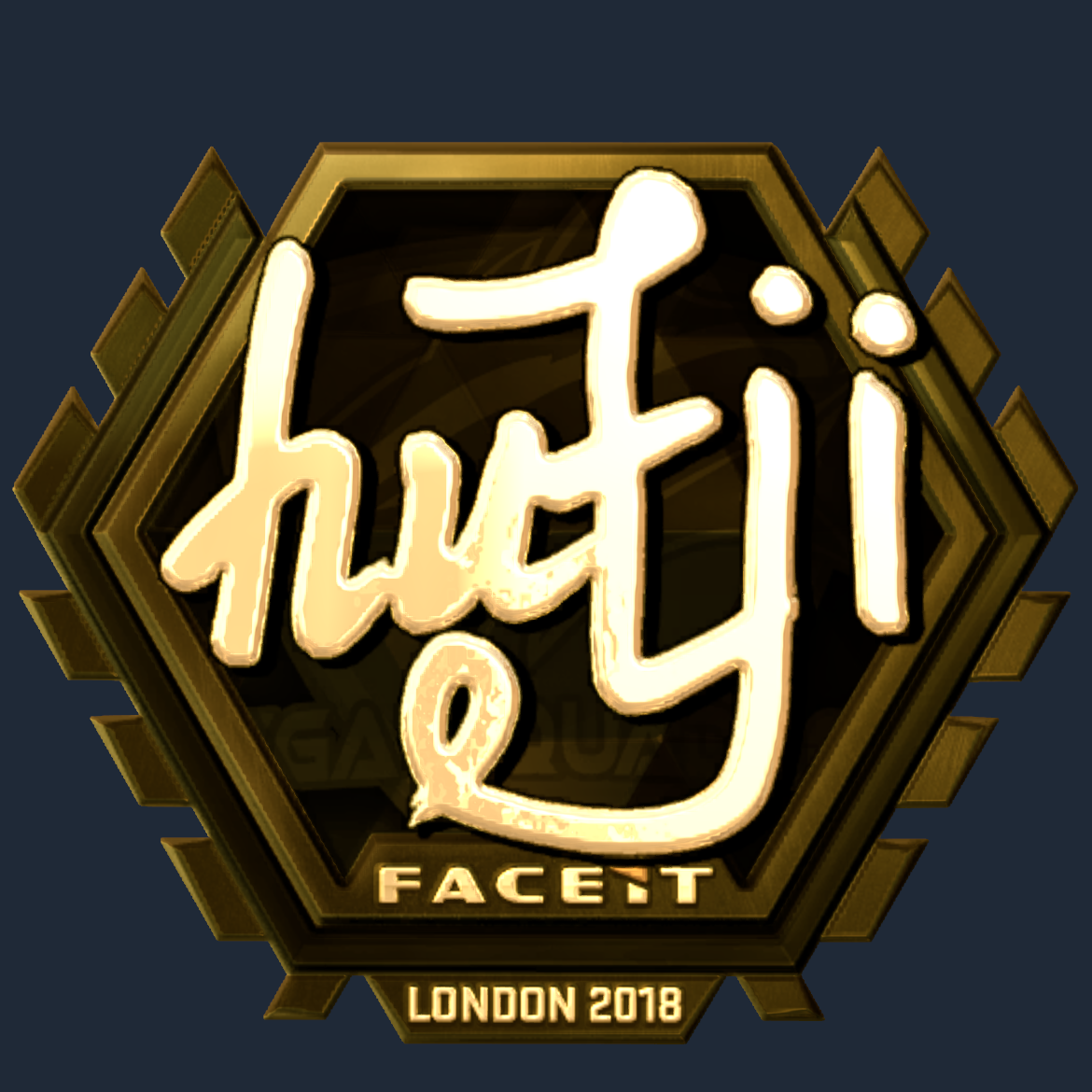 Sticker | hutji (Gold) | London 2018 Screenshot
