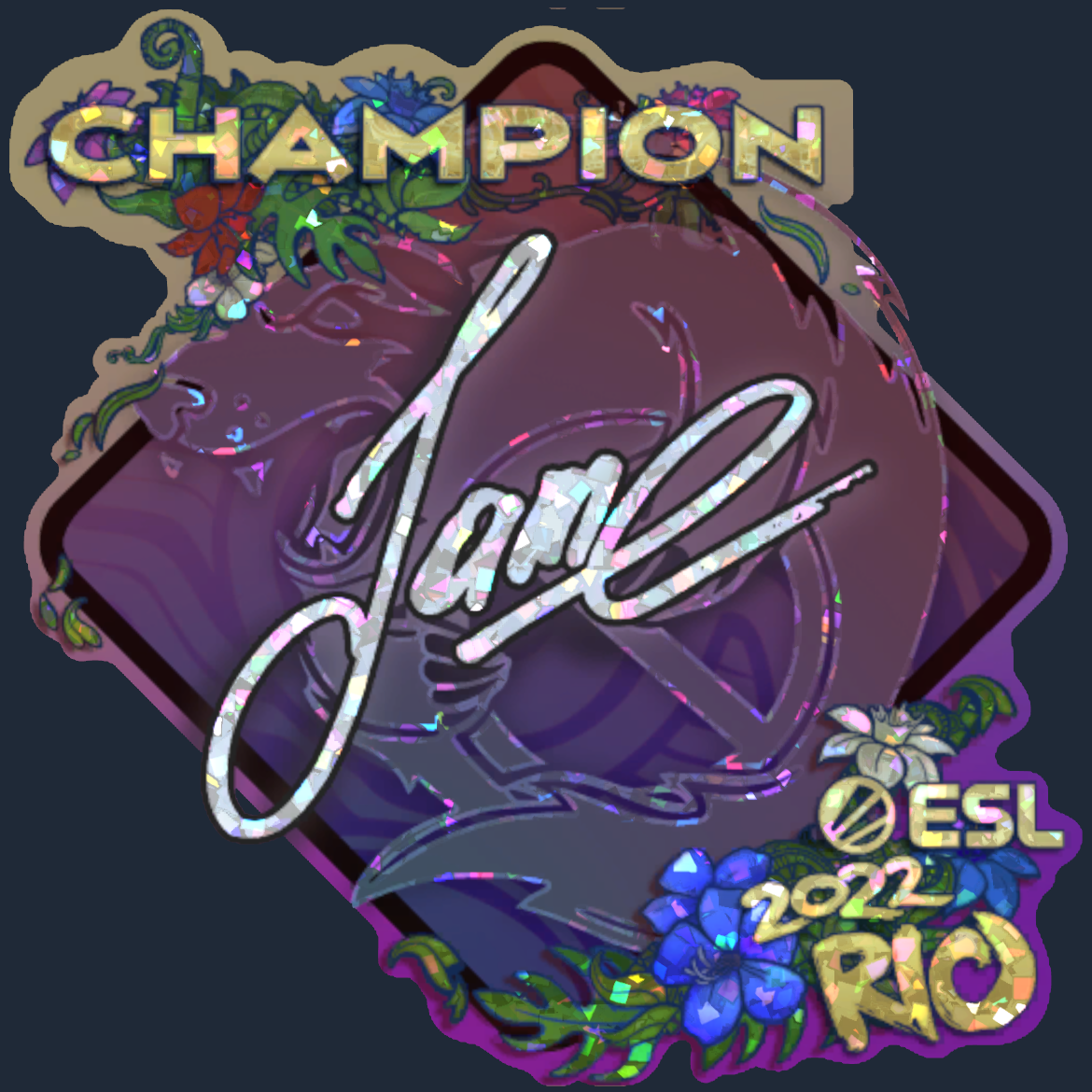 Sticker | Jame (Glitter, Champion) | Rio 2022 Screenshot