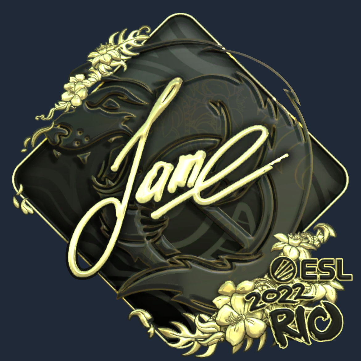 Sticker | Jame (Gold) | Rio 2022 Screenshot