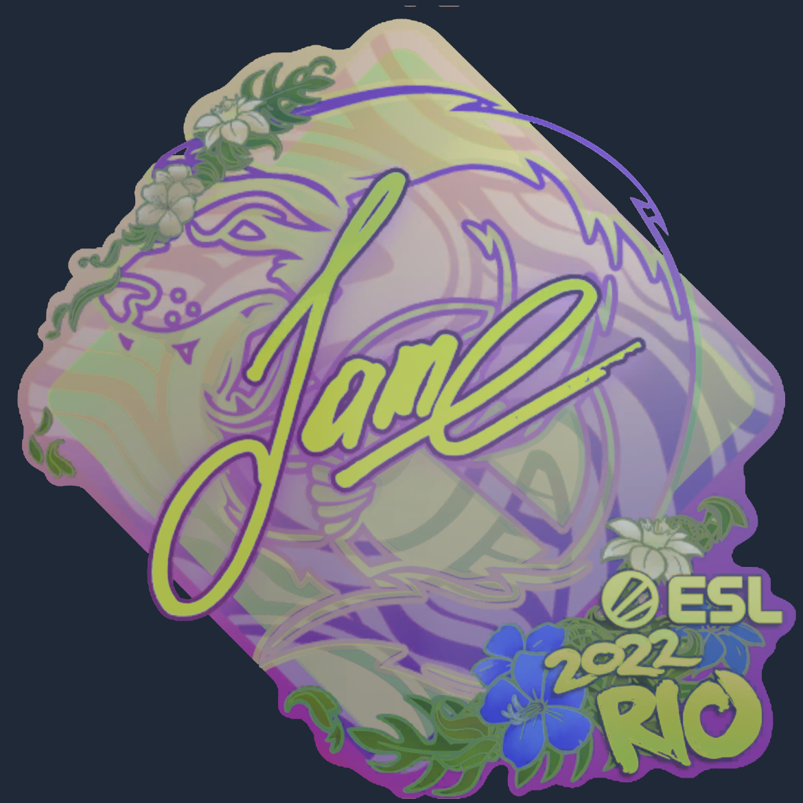 Sticker | Jame (Holo) | Rio 2022 Screenshot