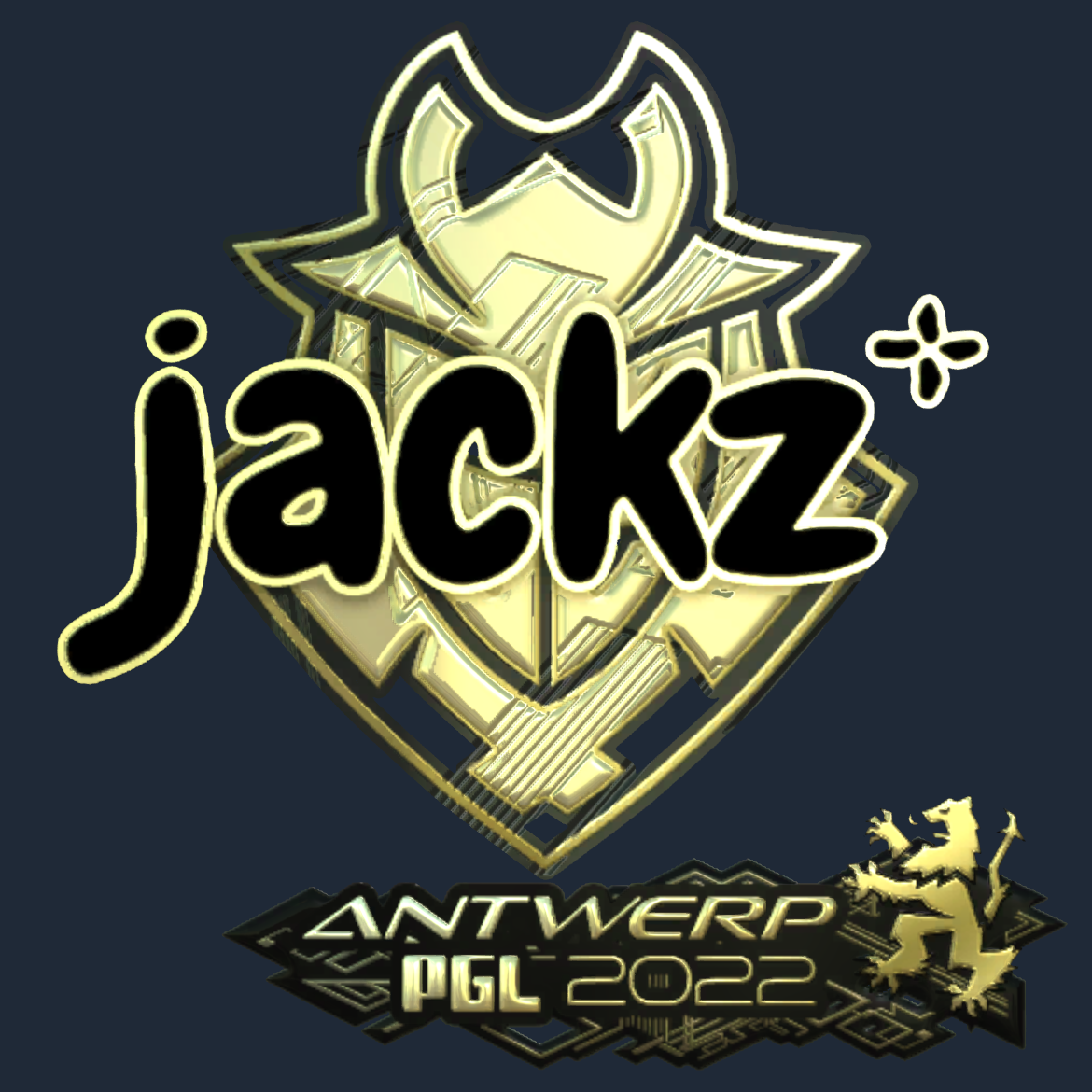 Sticker | JaCkz (Gold) | Antwerp 2022 Screenshot