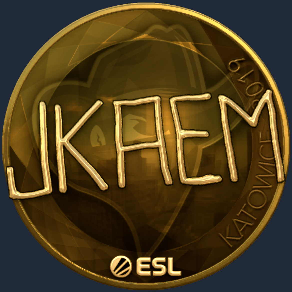 Sticker | jkaem (Gold) | Katowice 2019 Screenshot