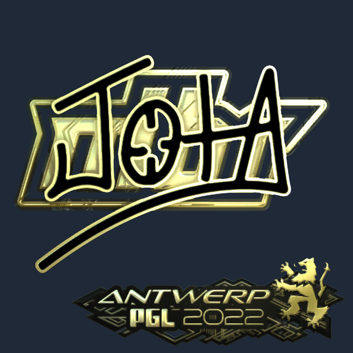 Sticker | JOTA (Gold) | Antwerp 2022 Screenshot
