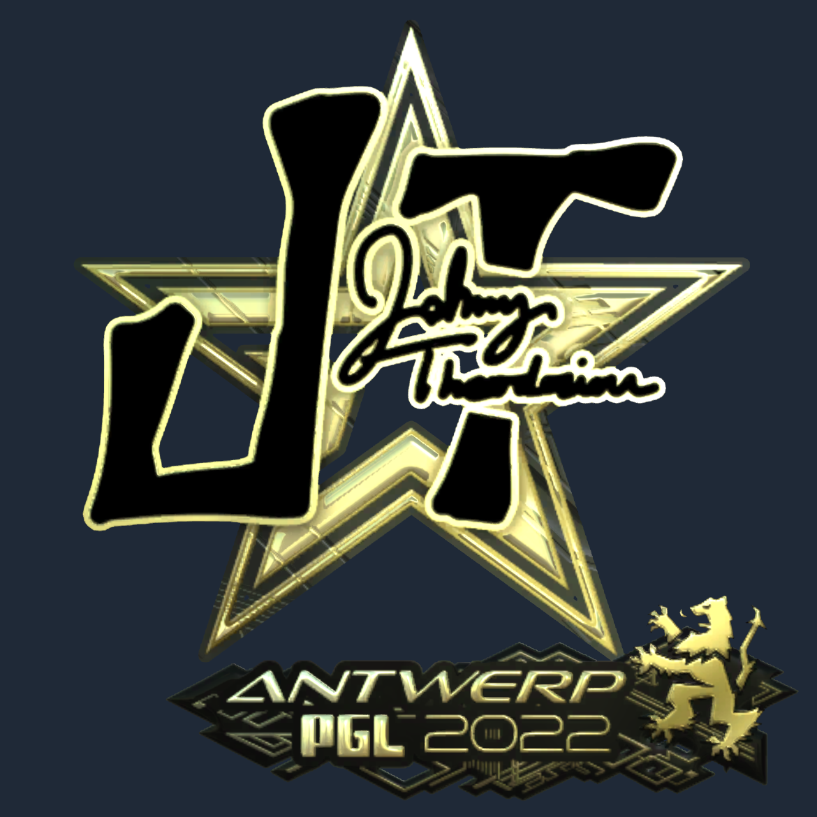 Sticker | JT (Gold) | Antwerp 2022 Screenshot