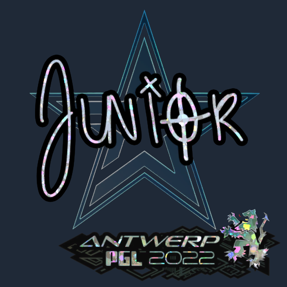 Sticker | junior (Glitter) | Antwerp 2022 Screenshot