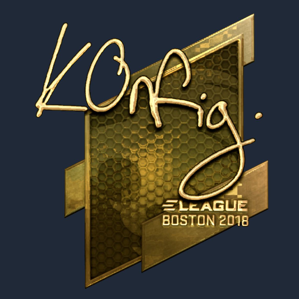 Sticker | k0nfig (Gold) | Boston 2018 Screenshot