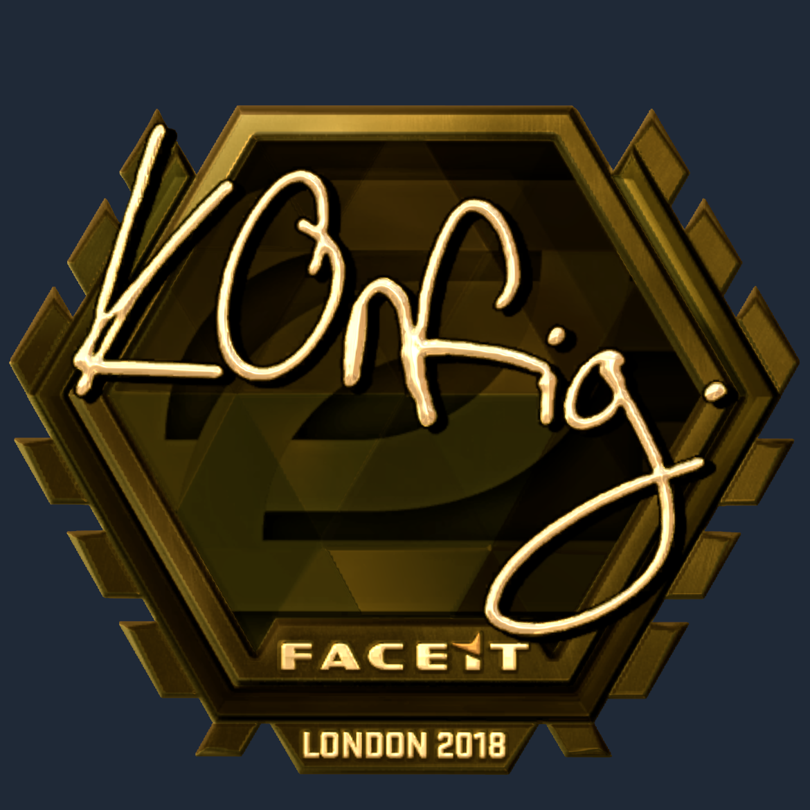 Sticker | k0nfig (Gold) | London 2018 Screenshot