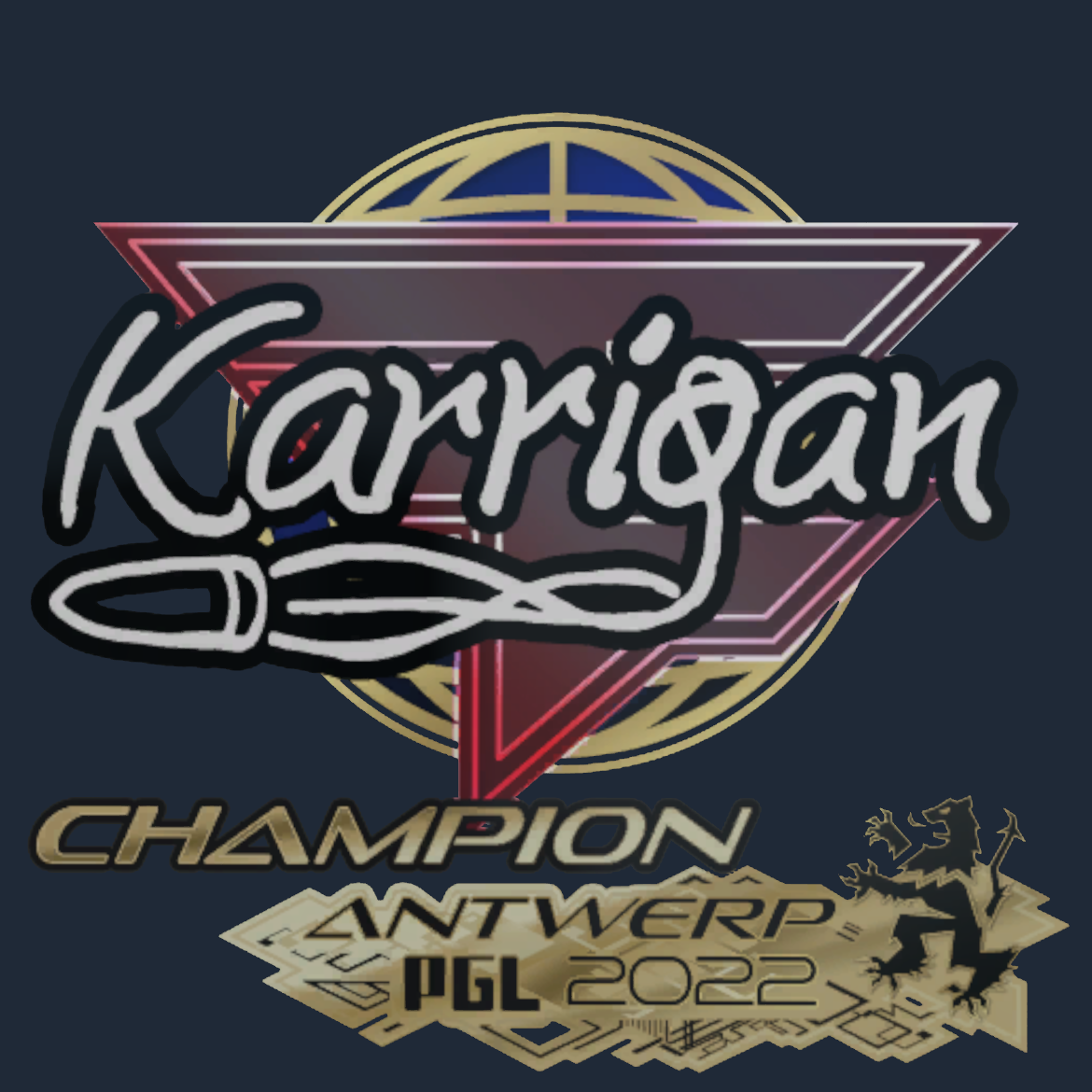 Sticker | karrigan (Champion) | Antwerp 2022 Screenshot