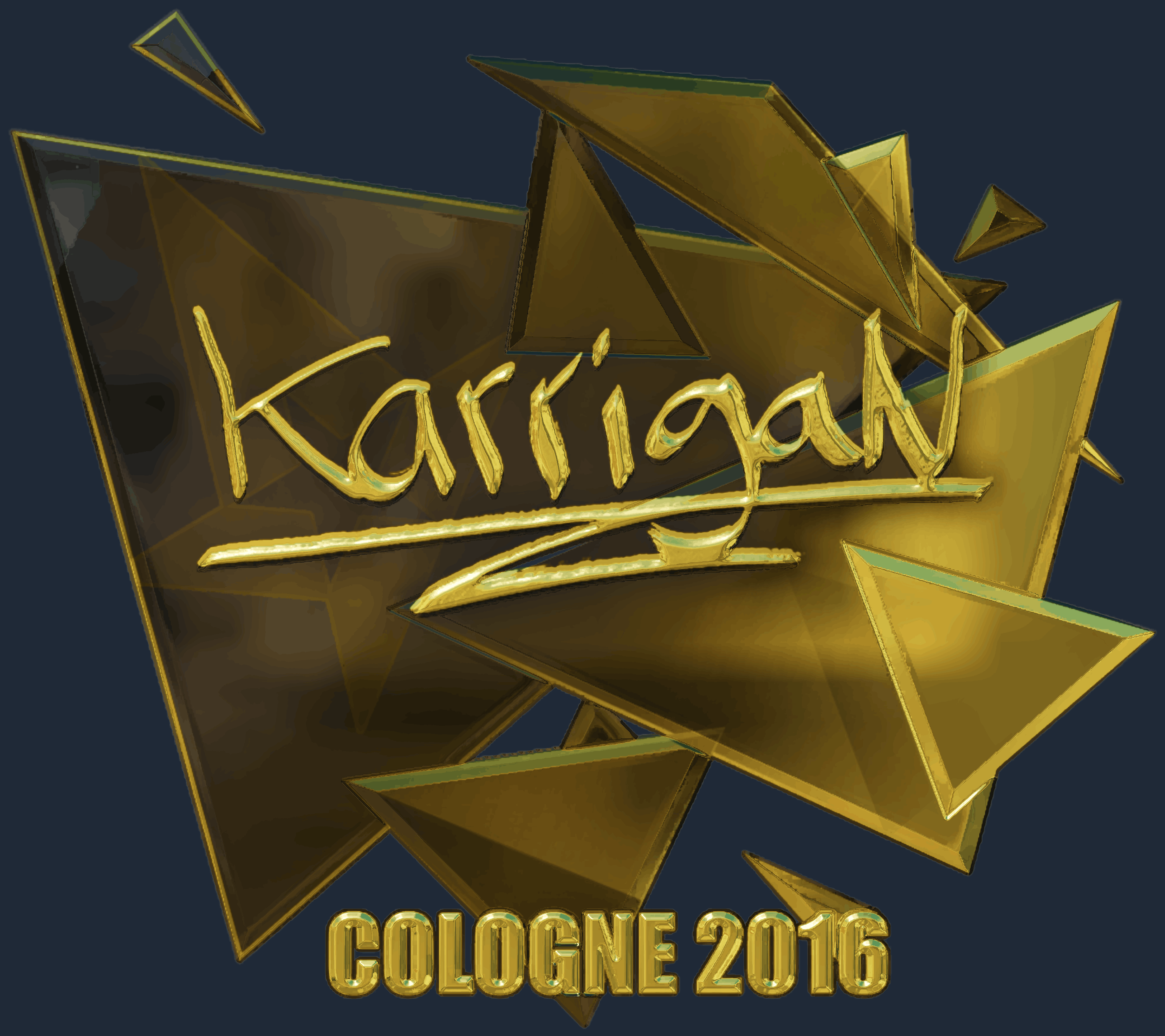 Sticker | karrigan (Gold) | Cologne 2016 Screenshot