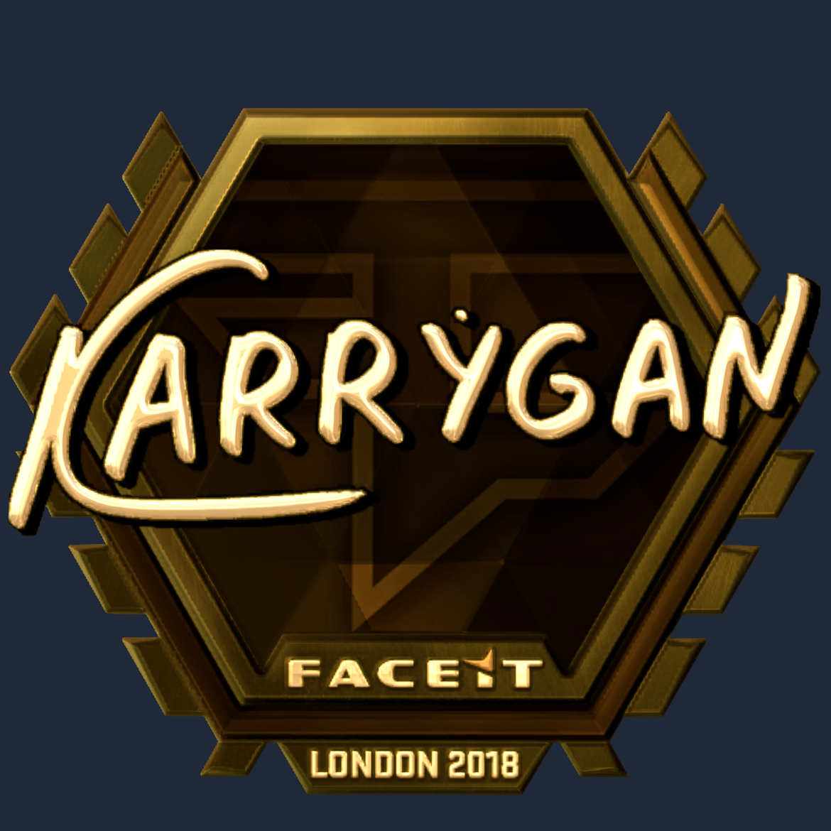 Sticker | karrigan (Gold) | London 2018 Screenshot