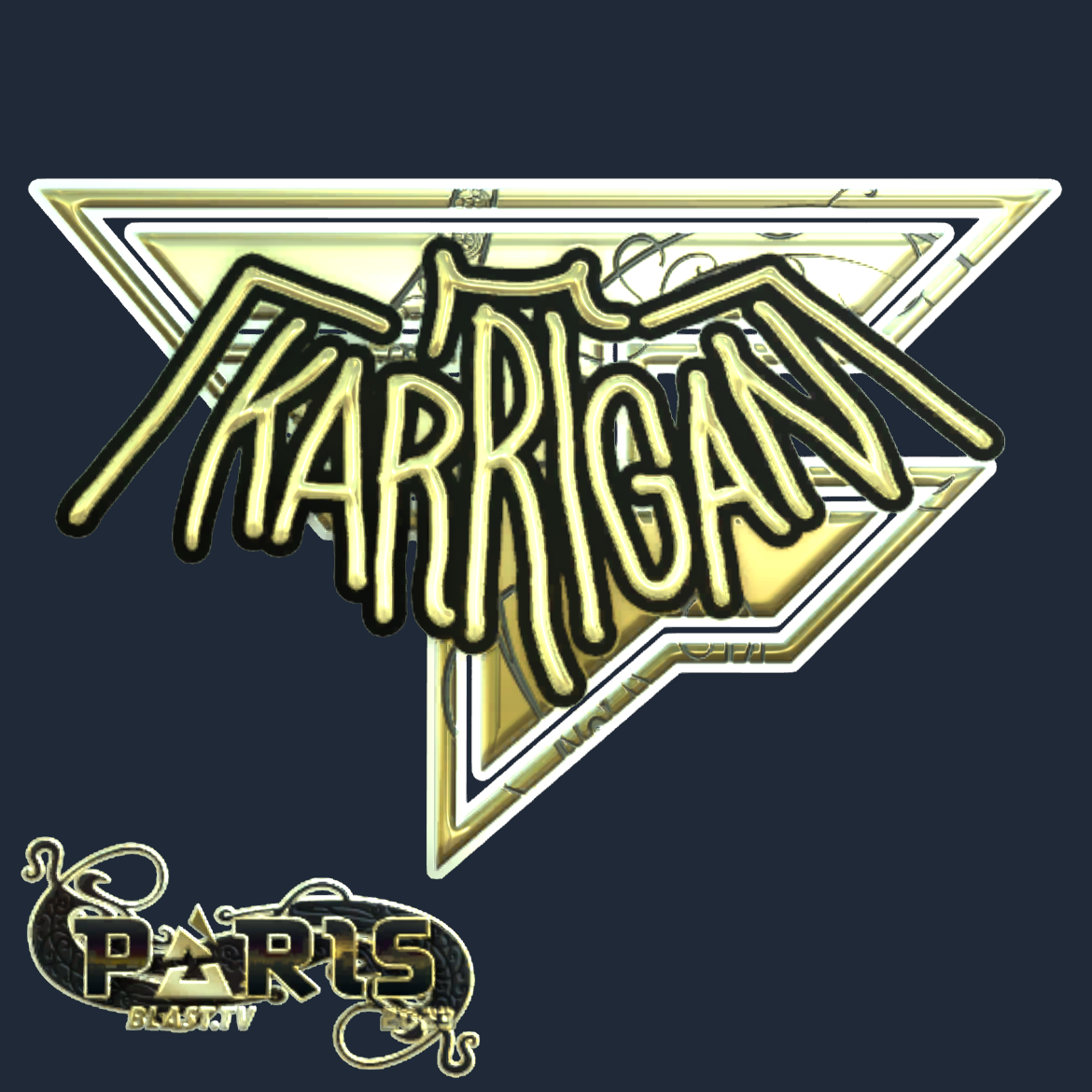 Sticker | karrigan (Gold) | Paris 2023 Screenshot