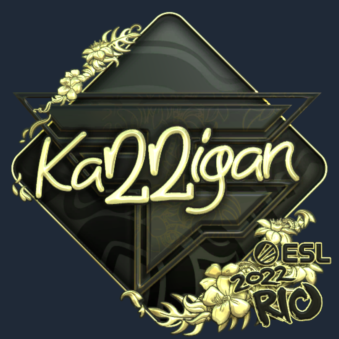 Sticker | karrigan (Gold) | Rio 2022 Screenshot