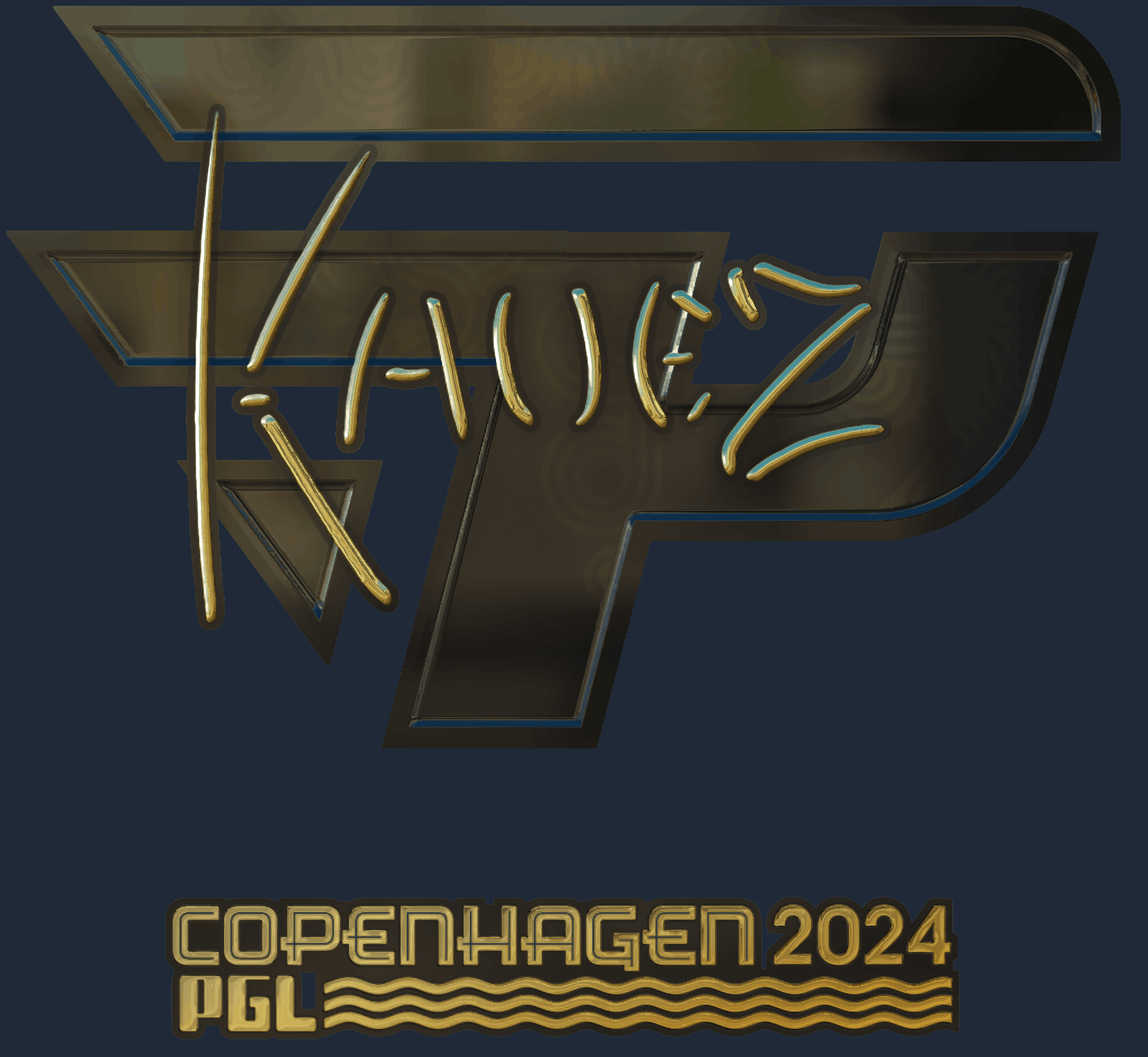 Sticker | kauez (Gold) | Copenhagen 2024 Screenshot