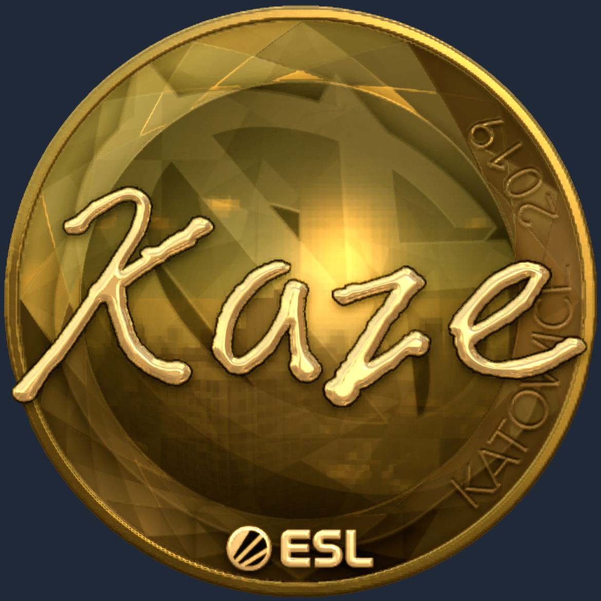 Sticker | Kaze (Gold) | Katowice 2019 Screenshot